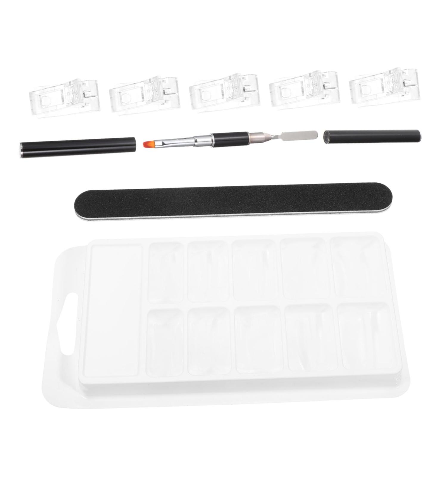 HAPINARY 1 Set Manicure Tools Set Nail Buffer Extension Nail Gel Handy Tools Manicure Extension Molds Nail Tip Clamps Cuticle Extension Kit Car Crystal Nail Piece Plastic - Buy Online on SooperMarket.com