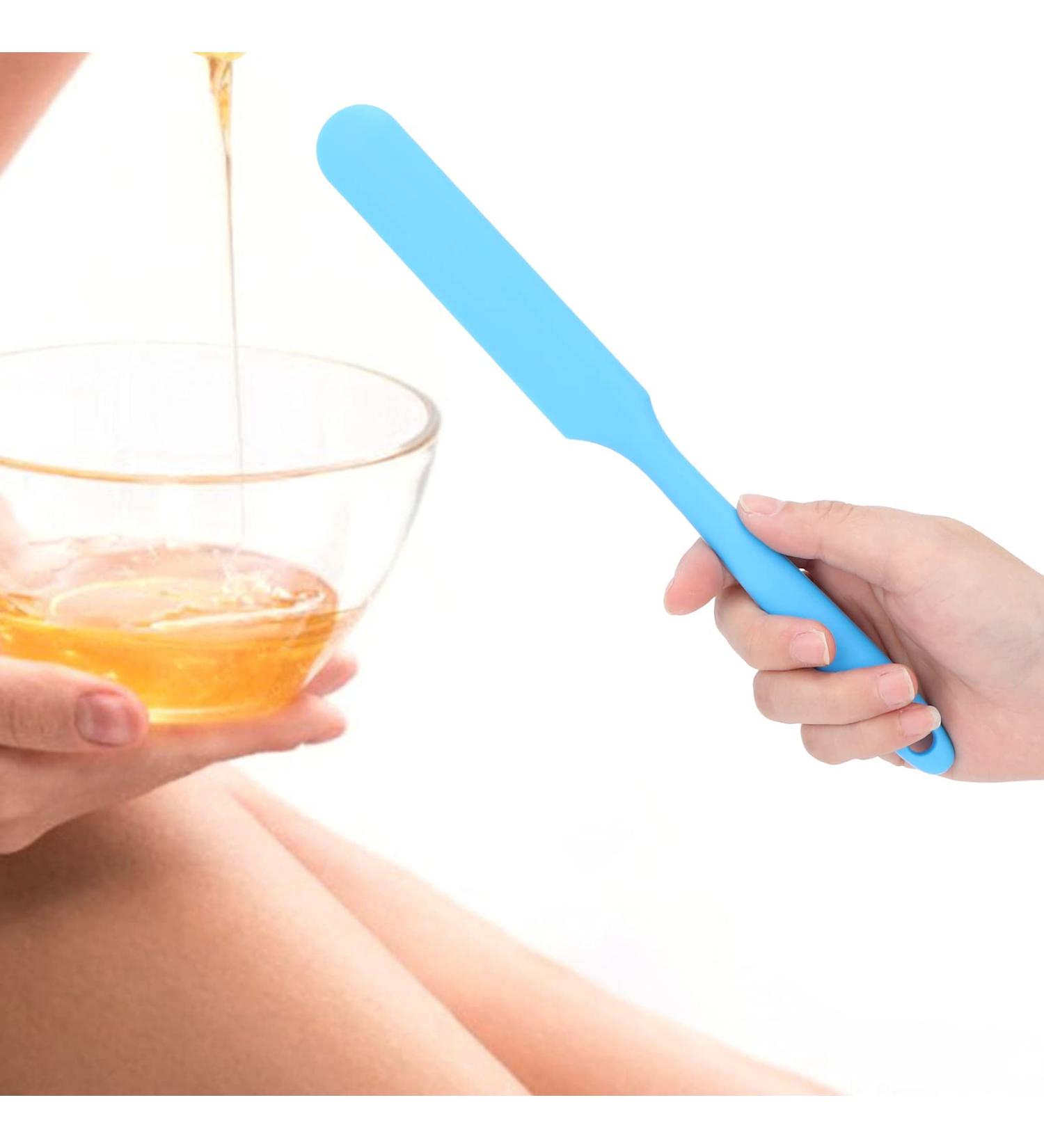 Buy Nondy Wax Spatula & Applicator - Reusable Silicone Hair Removal Tool for Home Salon - Blue - Buy Online on SooperMarket.com