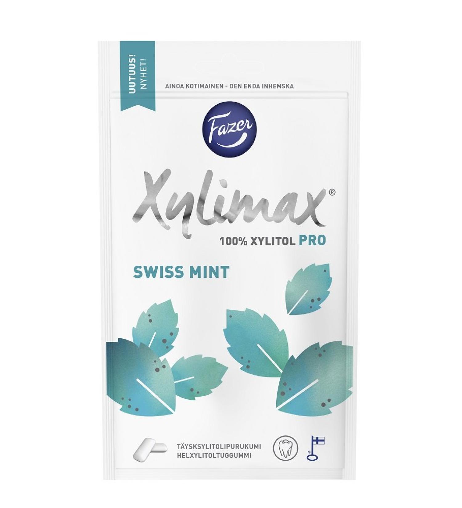 Fazer Xylimax Sweet Mint Pro - 100% Xylitol - Sugar Free - Chewing Gum - Bag 80g