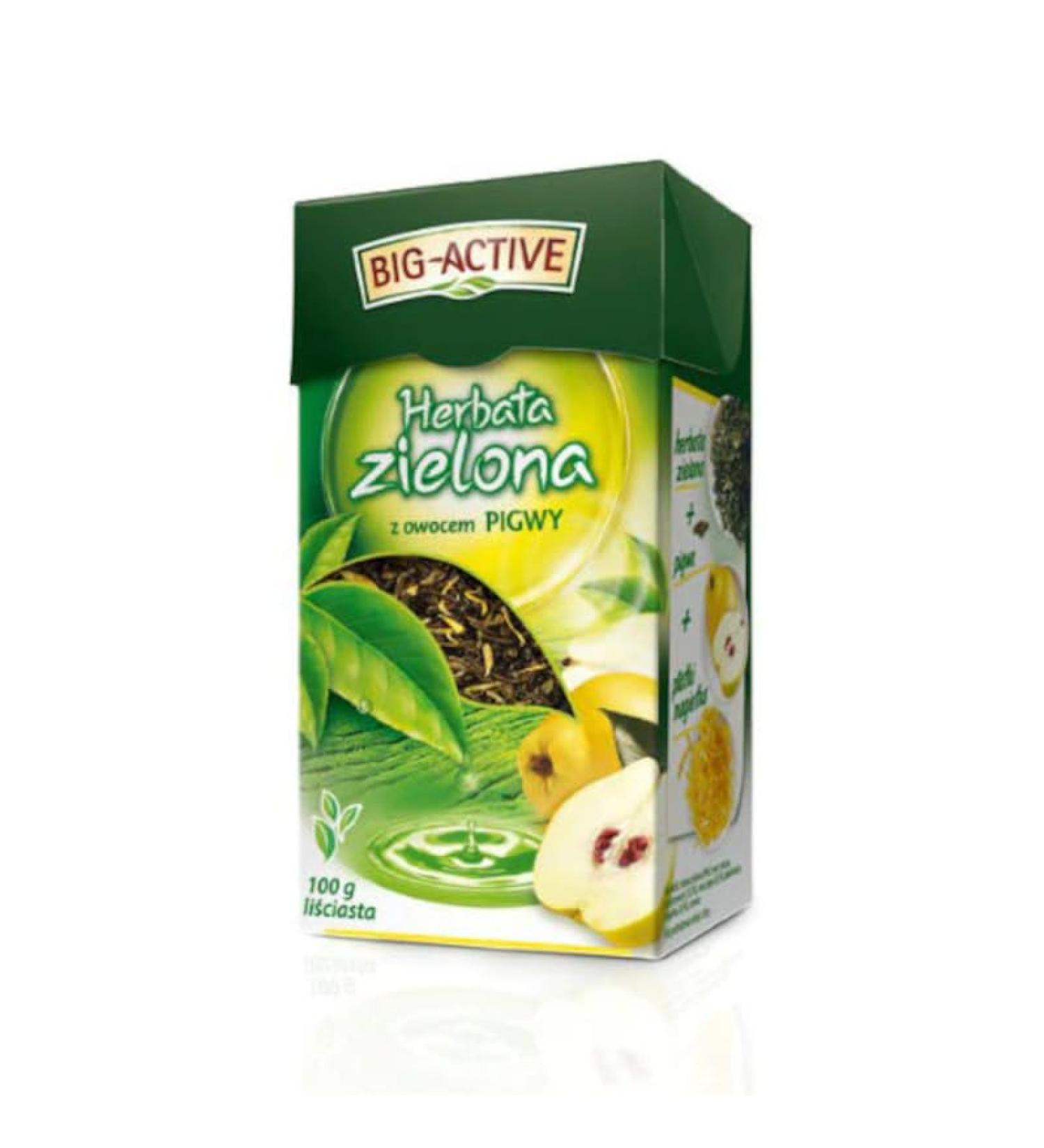 Green Tea With Quince Loose Leaf Fruit Natural Pure And Refreshing Herbal Fruit Infusion Herbapol