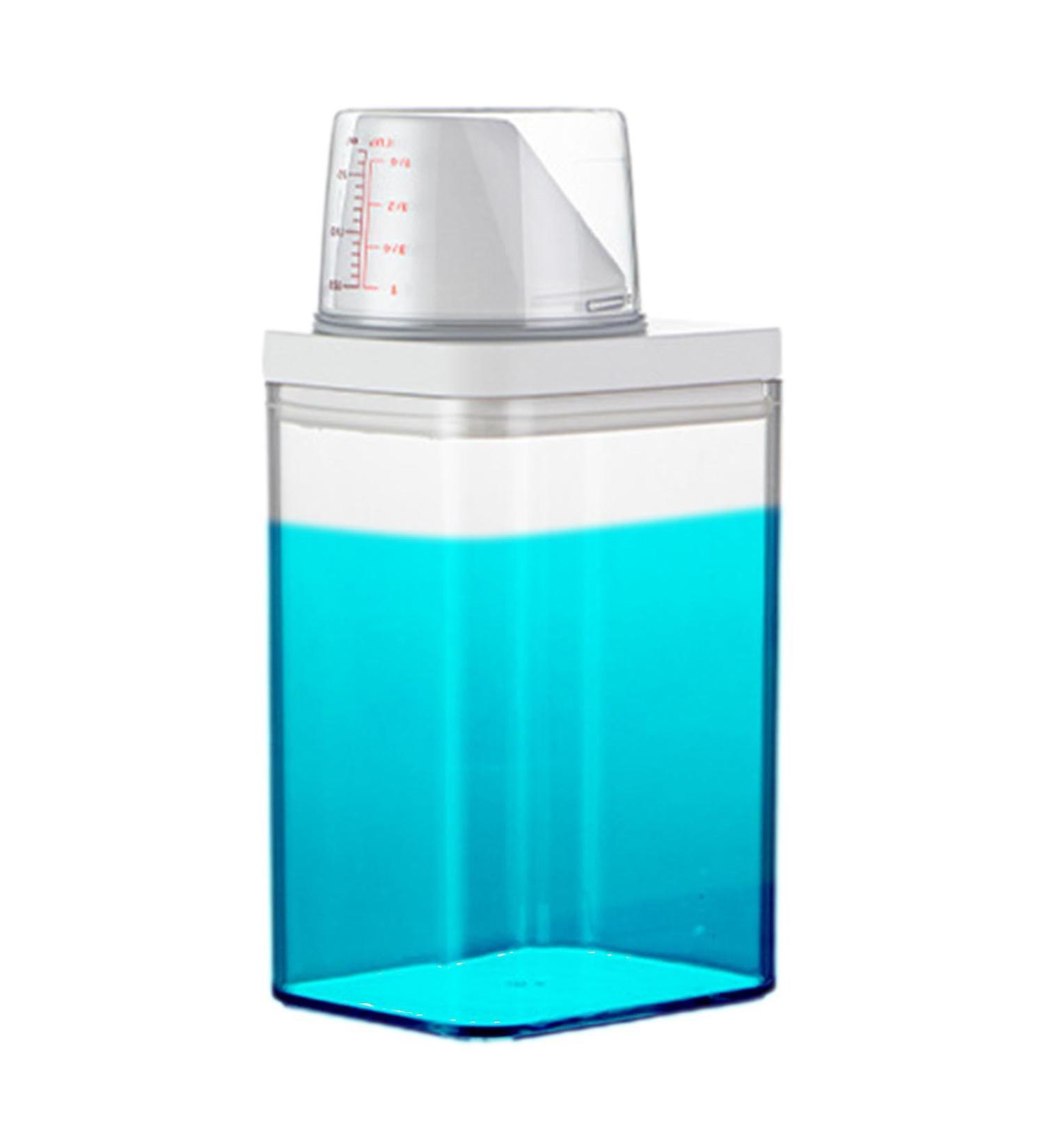 Laundry Detergent Dispenser Washing Powder Storage Detergent Container with Measuring Cup Laundry Powder Container Fabric Softener Box Detergent Dispenser for Bathrooms Toilets 1100ml - Buy Online on SooperMarket.com