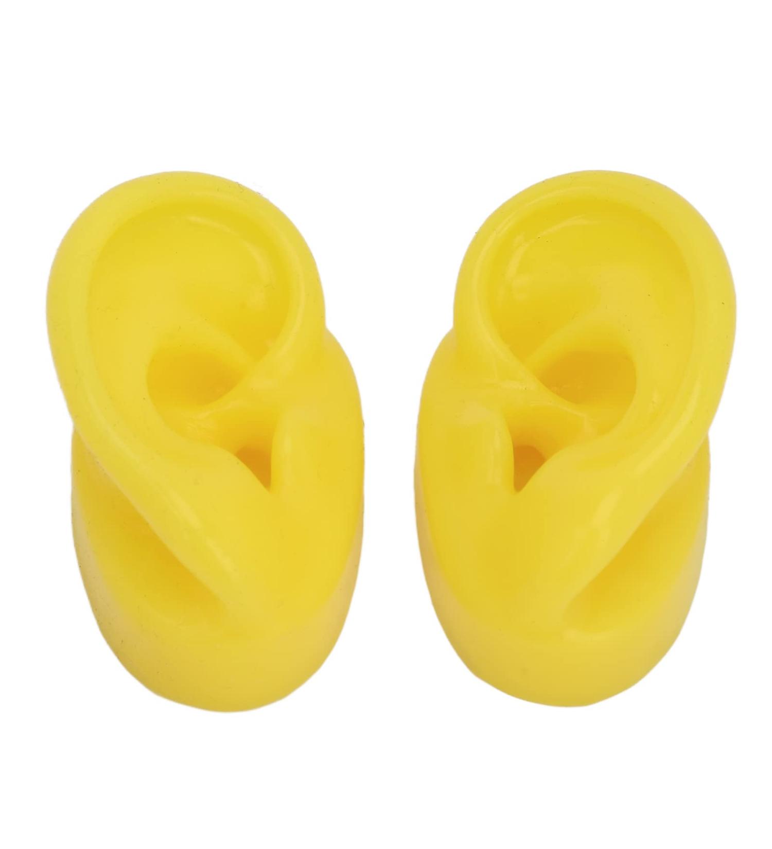 Silicone Ear Model Set - Yellow, Waterproof, Bubble-Free for Acupuncture Practice and Hospital Teaching - Buy Online on SooperMarket.com