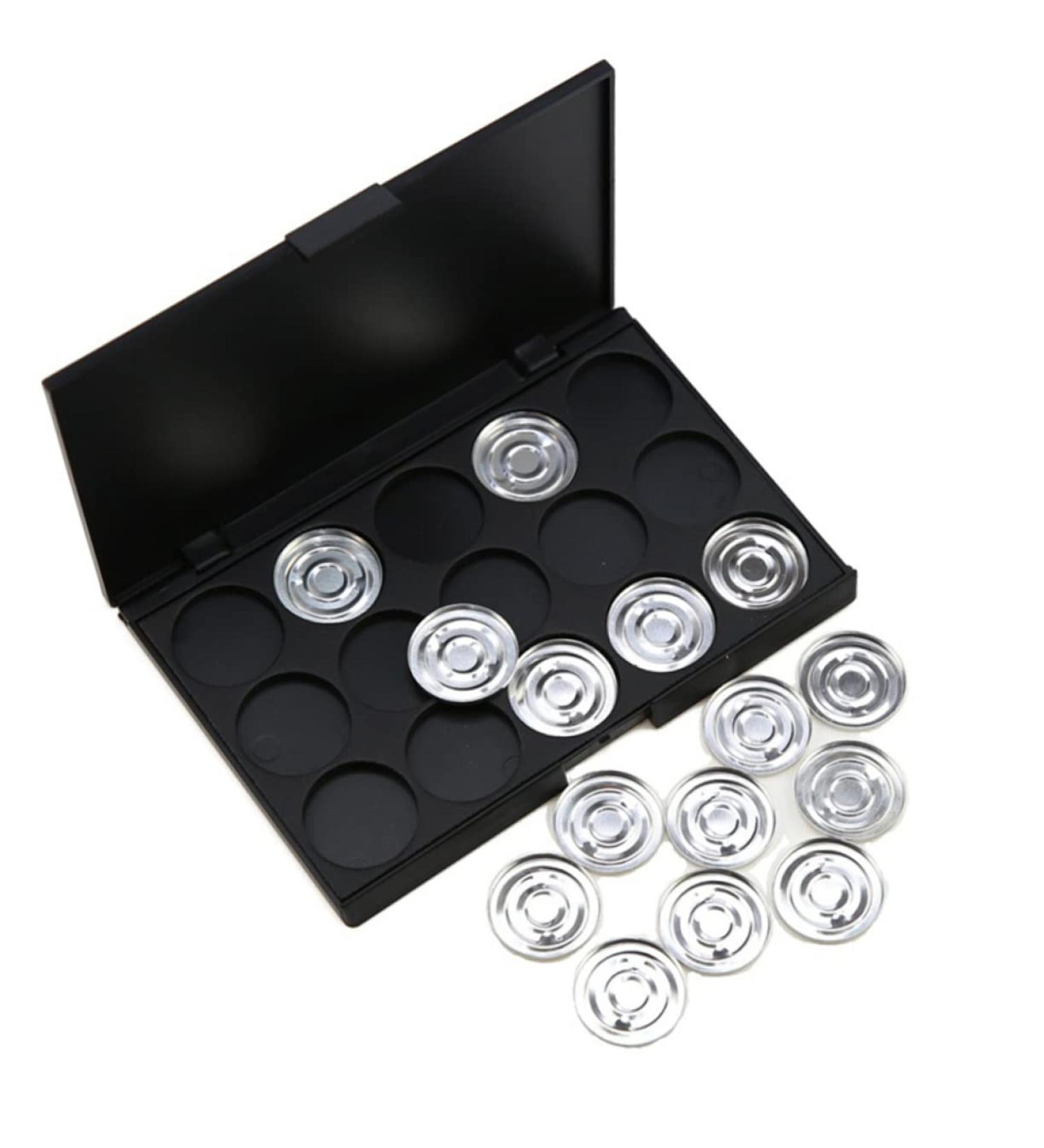 Angoily 15 Eyeshadow Empty Cosmetic Case Empty Makeup Eye Shadow Box Concealer Travel Aluminum Plate - Buy Online on SooperMarket.com