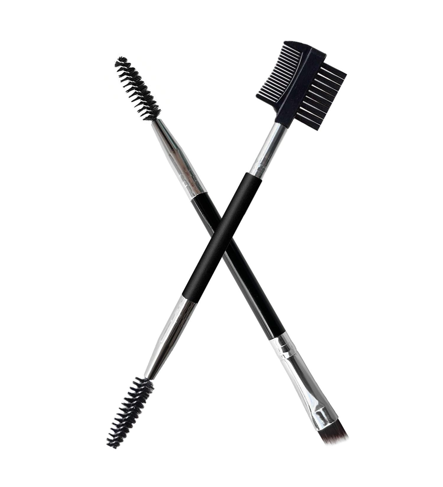 2pcs Eyebrow Eyelash Shaper Brush - Double Head Makeup Tool | 3 Spoolie Brushes for Grooming & Separating Lashes - EC-01 - Buy Online on SooperMarket.com
