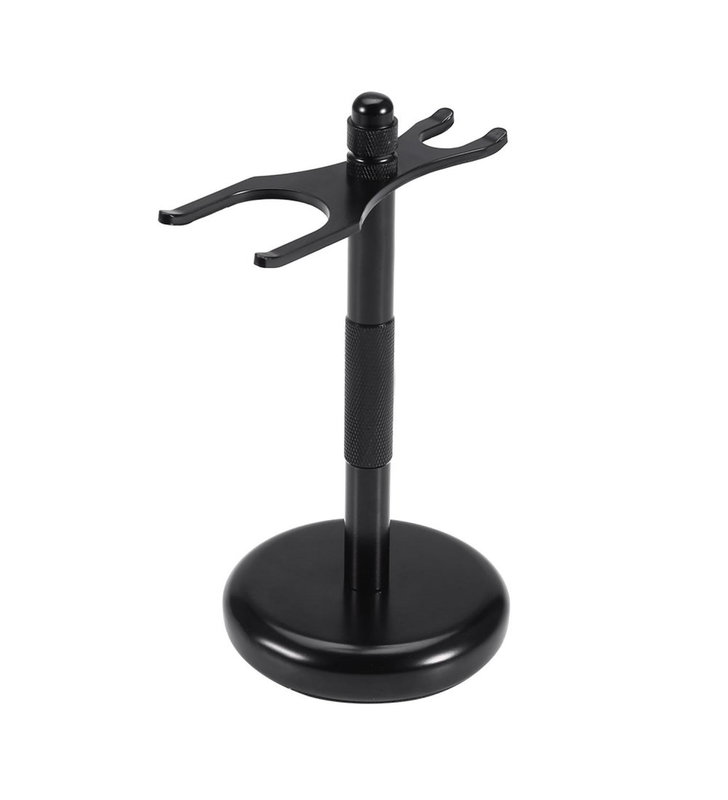 Shaving Brush Stand - Zinc Alloy Holder for Moustache & Razor | Stable & Balanced Black - Buy Online on SooperMarket.com