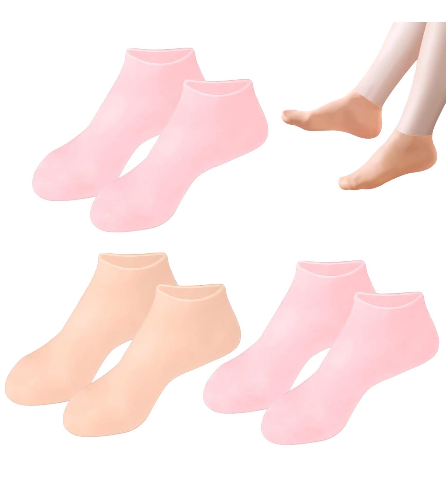 Xnivuis Silicone Socks for Women - 3 Pairs Spa Gel Moisturizing Socks for Dry Feet & Rough Skin - Buy Online on SooperMarket.com