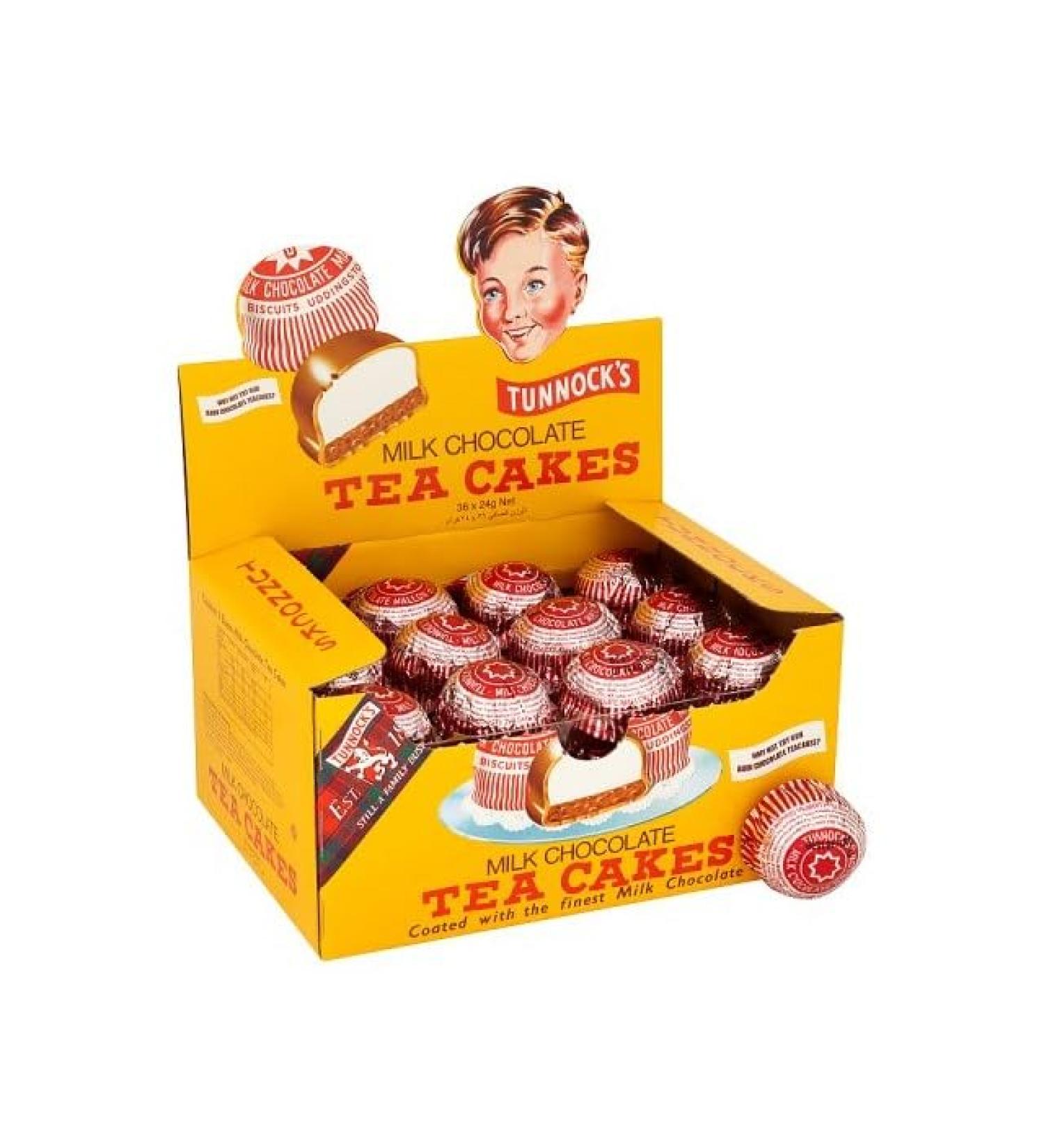 Tunnock's Individually Wrapped Mallow Centre Milk Chocolate Tea Cakes 24g (36 Teacakes x 24g) Teacake 36 Teacakes x 24g
