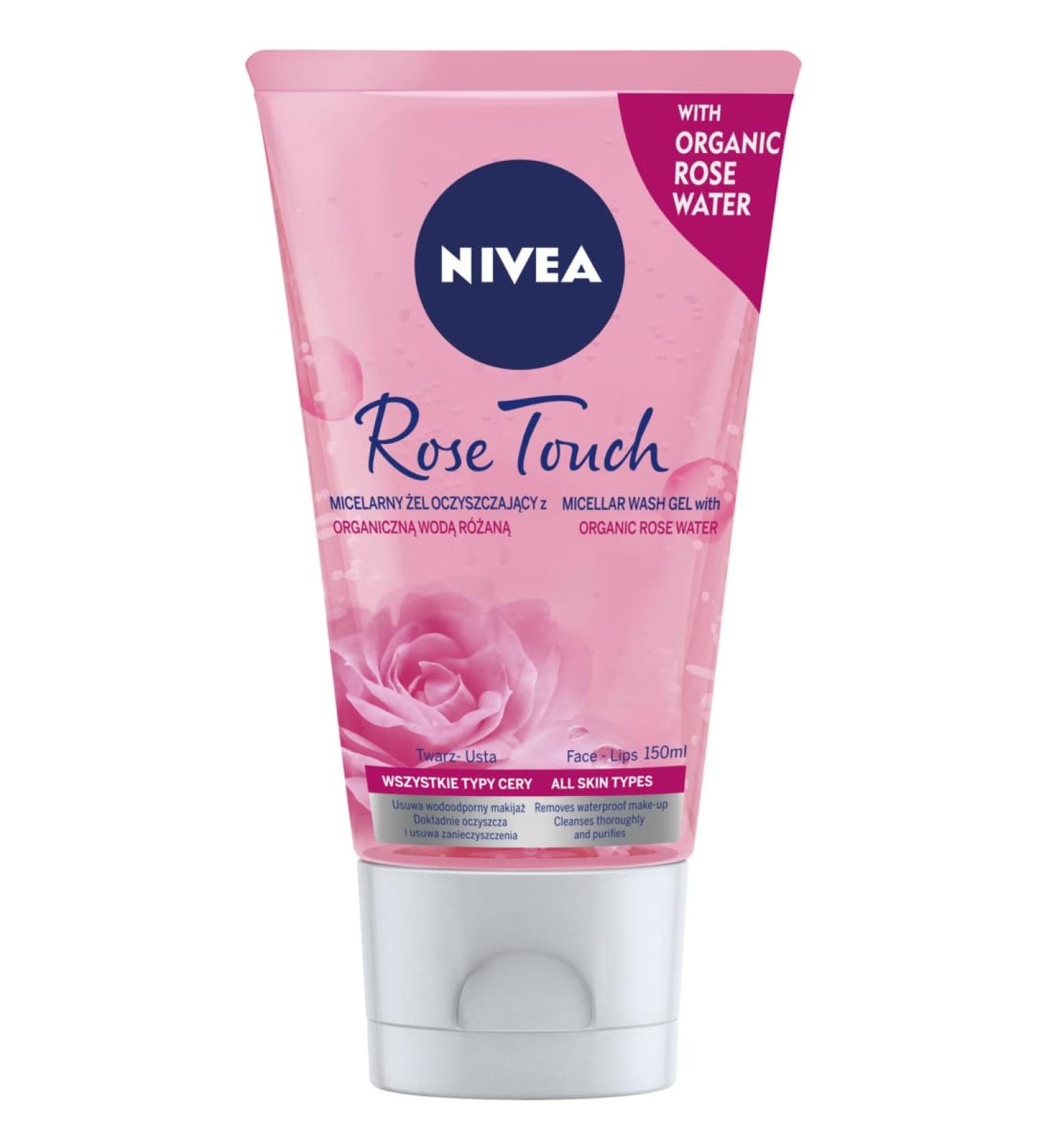 NIVEA Rose Touch Micellar Cleansing Gel with Rose Water for All Skin Types 150 ml - Buy Online on SooperMarket.com
