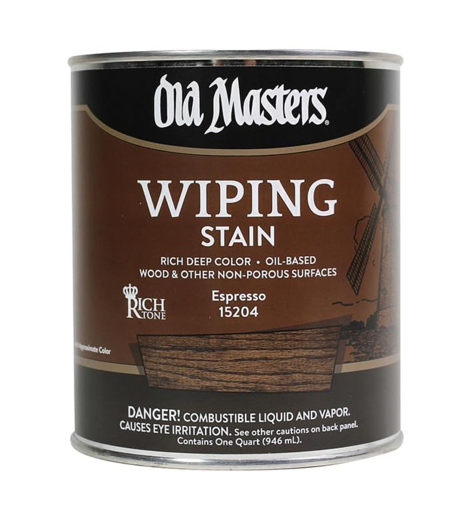Old Masters Semi-Transparent Espresso Oil-Based Wiping Stain 1 qt.