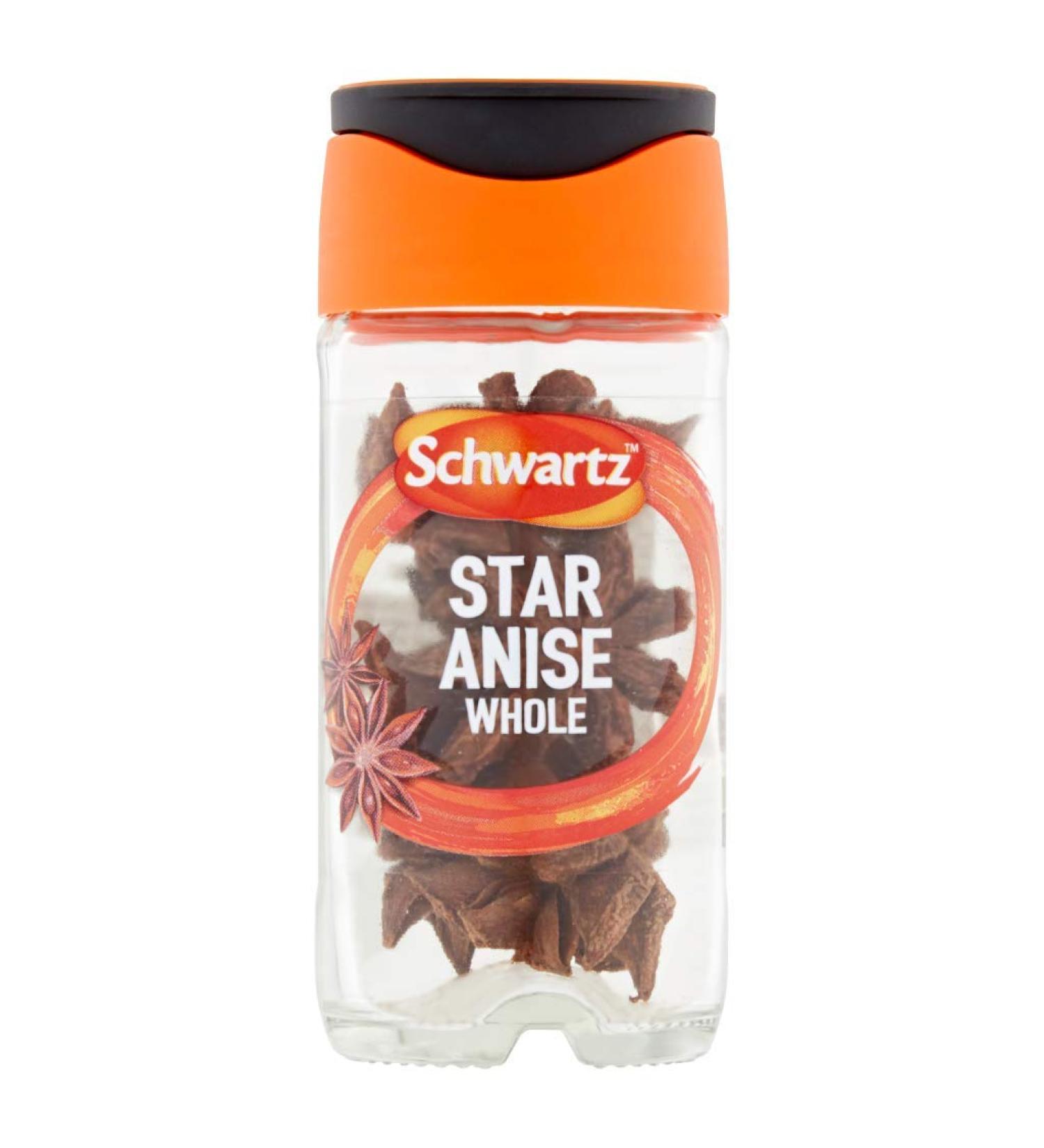 Schwartz Star Anise Whole 10g - Premium Quality Spice for Culinary Delights - Buy Online on SooperMarket.com