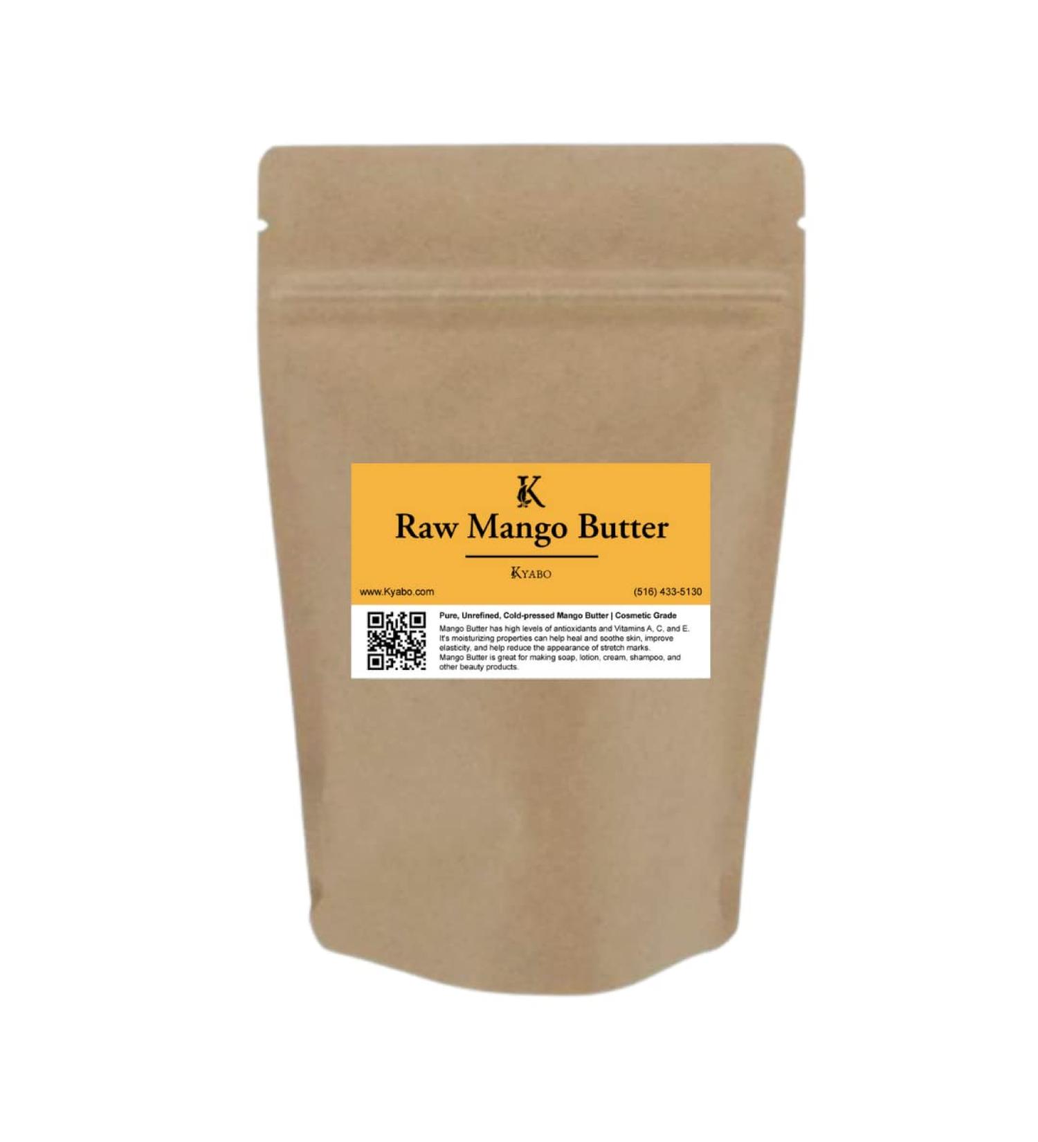 Kyabo 3Lbs Mango Butter - Premium Organic Unrefined Raw Virgin Cold Press Grade A - 100% Pure Non GMO Natural Moisturizer for Skin and Body Care - Perfect for DIY Body Butters, Soap Making, Lotions, and Creams - Buy Online on SooperMarket.com