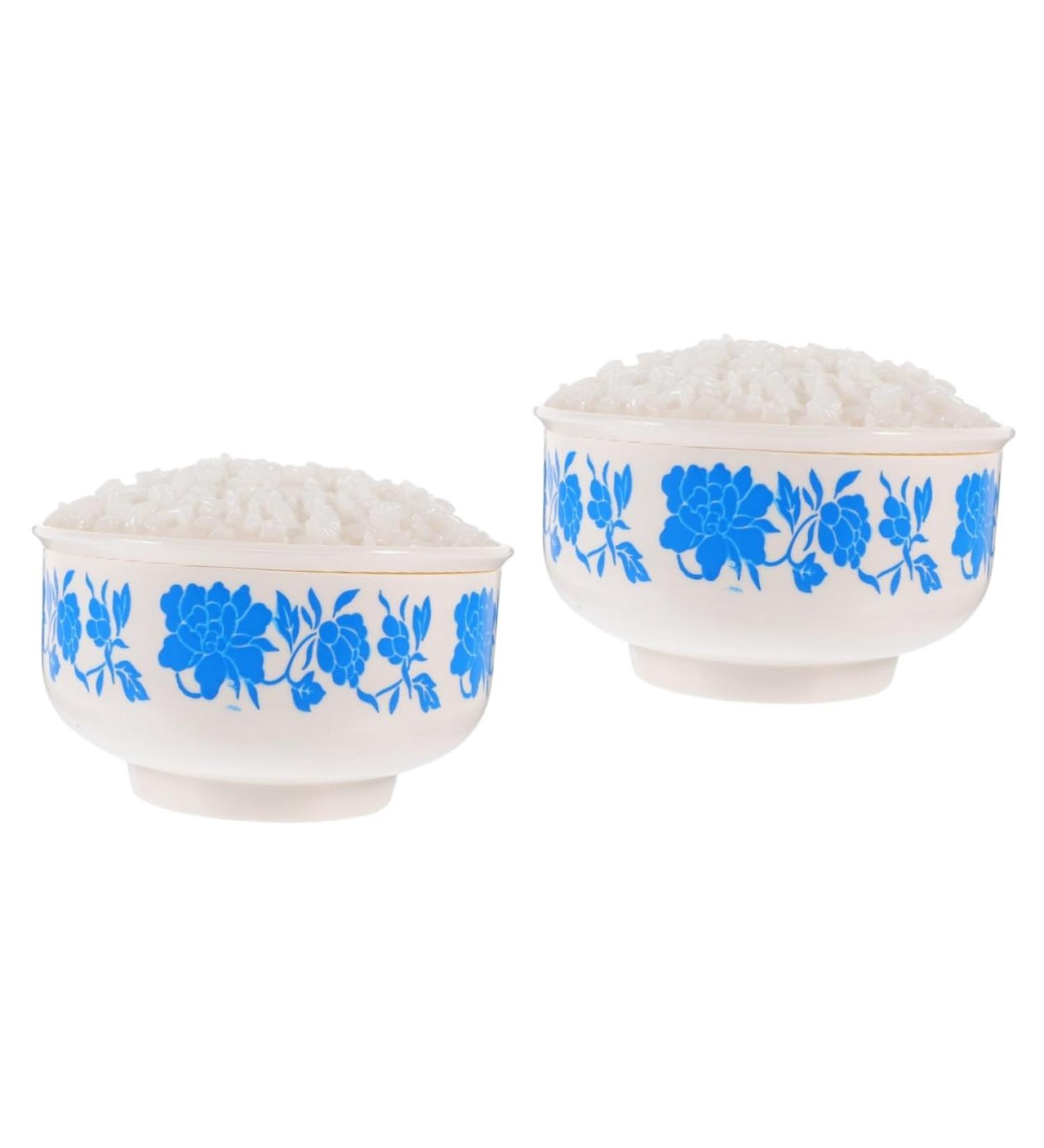 Toyvian 2pcs Simulated Rice Toy Models Food Plastic Cooked Rice Artificial Rice Fake Rice Fake Steamed Rice Model Decorative Model Decorative Cooked Rice Home Decor Ornaments Pvc Big Bowl - Buy Online on SooperMarket.com
