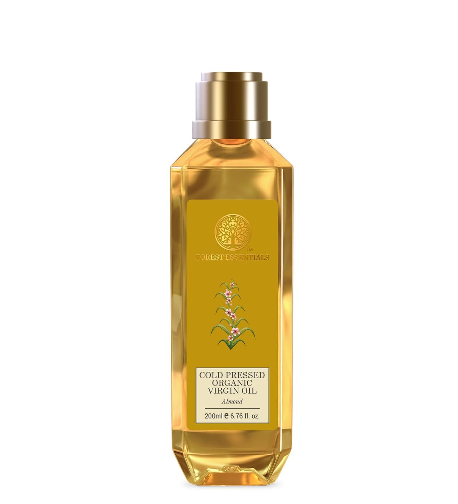 Buy Forest Essentials Organic Cold Pressed Virgin Almond Oil - 200ml | Premium Natural Skincare for All Skin Types - International Shipping Available - Buy Online on SooperMarket.com