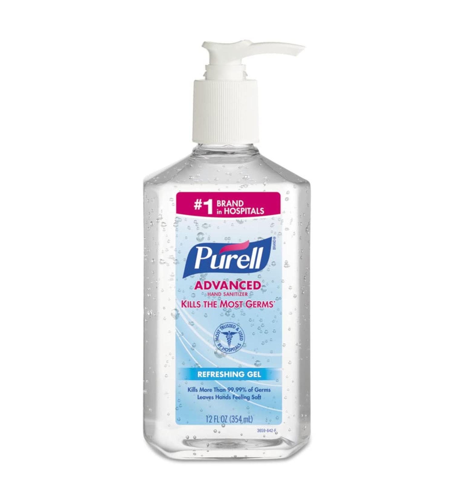PURELL 3659-12 Advanced Hand Sanitizer 12oz Pump Bottle | Fast-Acting Formula - Buy Online on SooperMarket.com