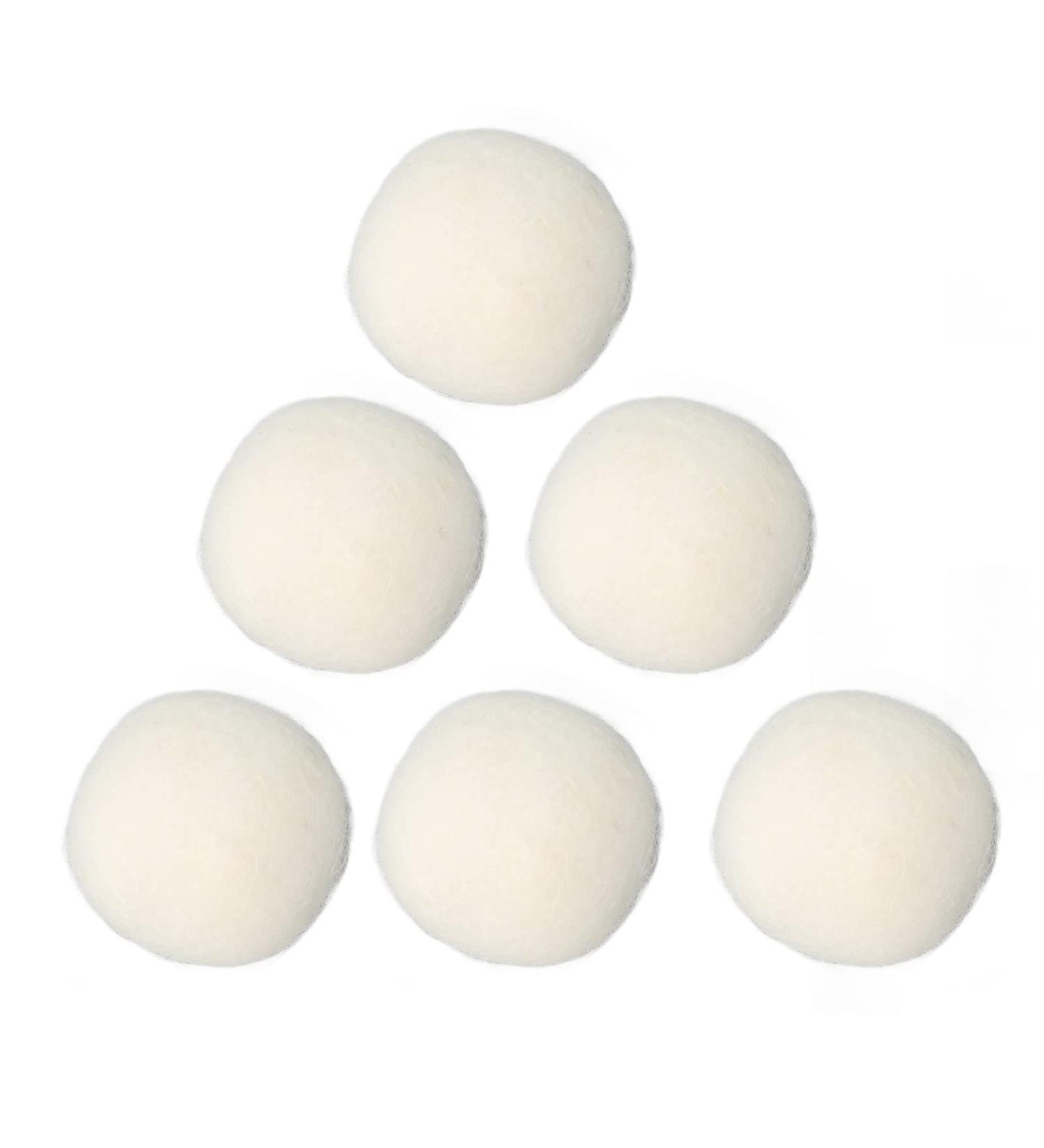 Dry Ball Removes Odours Pack of 6 High Density Reduces Static Electricity Dehumidifies Wool Drying Balls for Washing Clothes (4 cm) - Buy Online on SooperMarket.com