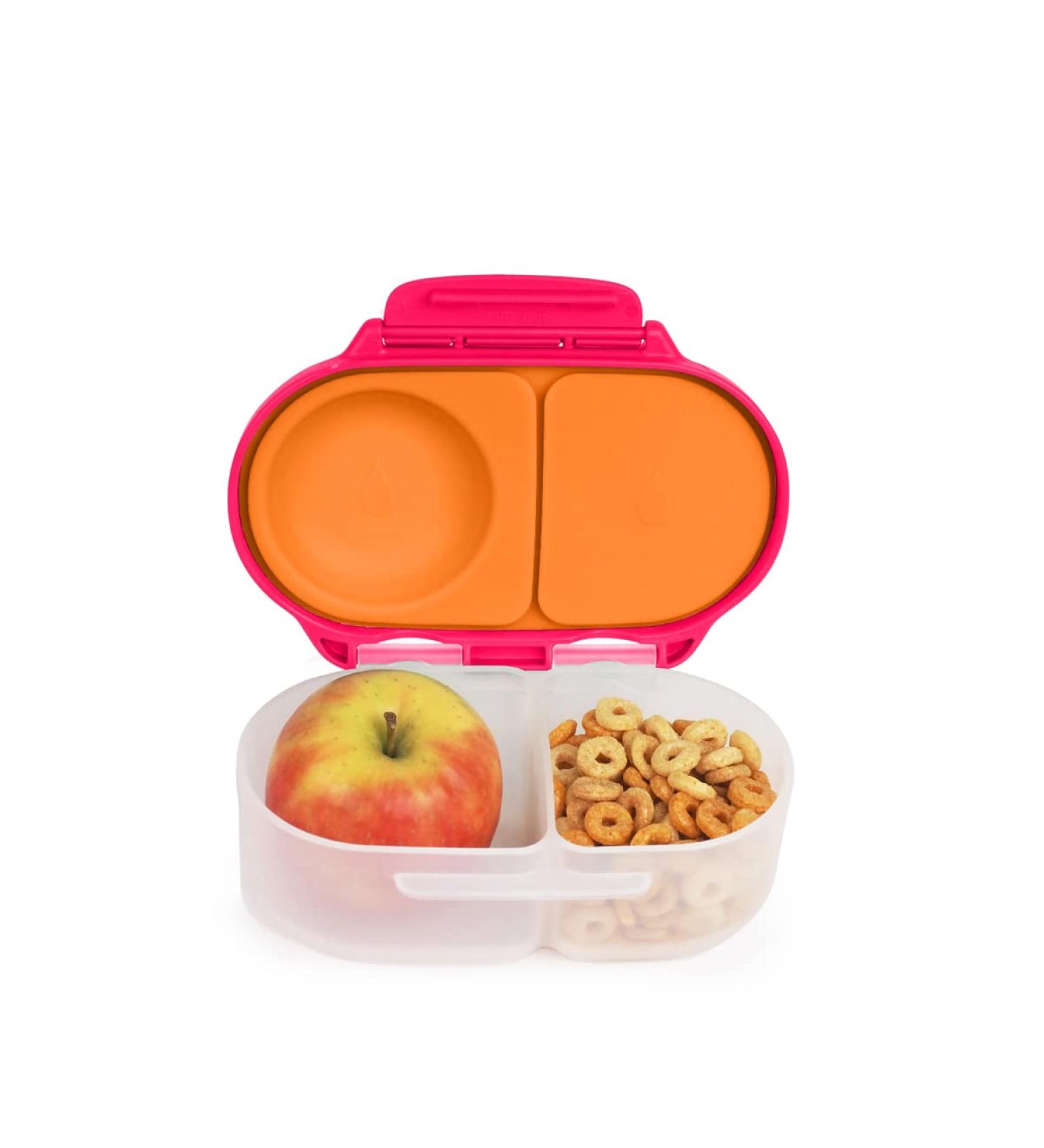 b.box Strawberry Shake Reusable Food Storage Container with 2 Sealed Compartments and Clip - Perfect Snack Box for Kids - Buy Online on SooperMarket.com