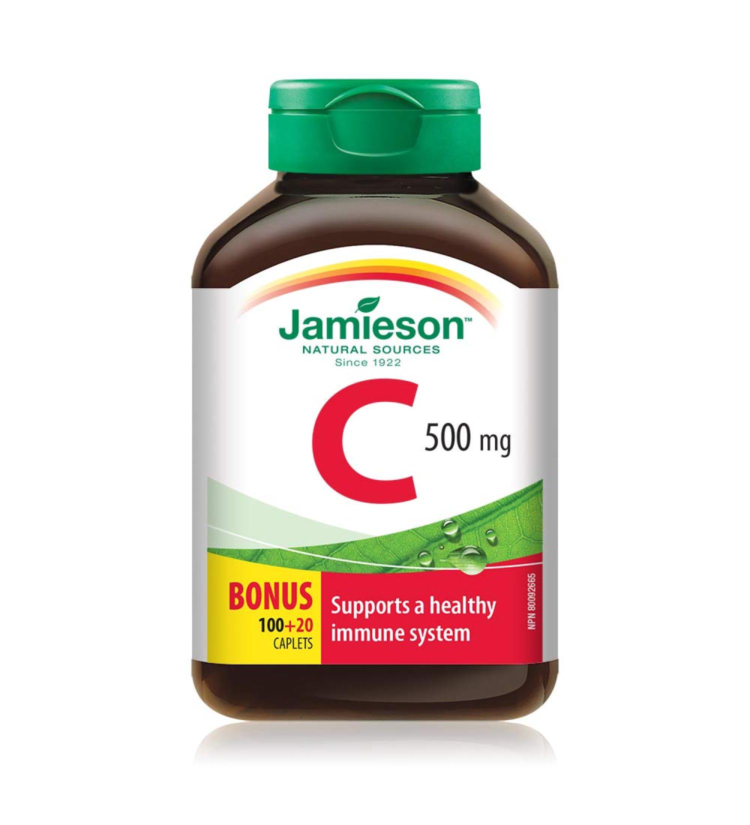 Jamieson Vitamin C 500 mg 120 Count (Pack of 1) - Buy Online on SooperMarket.com