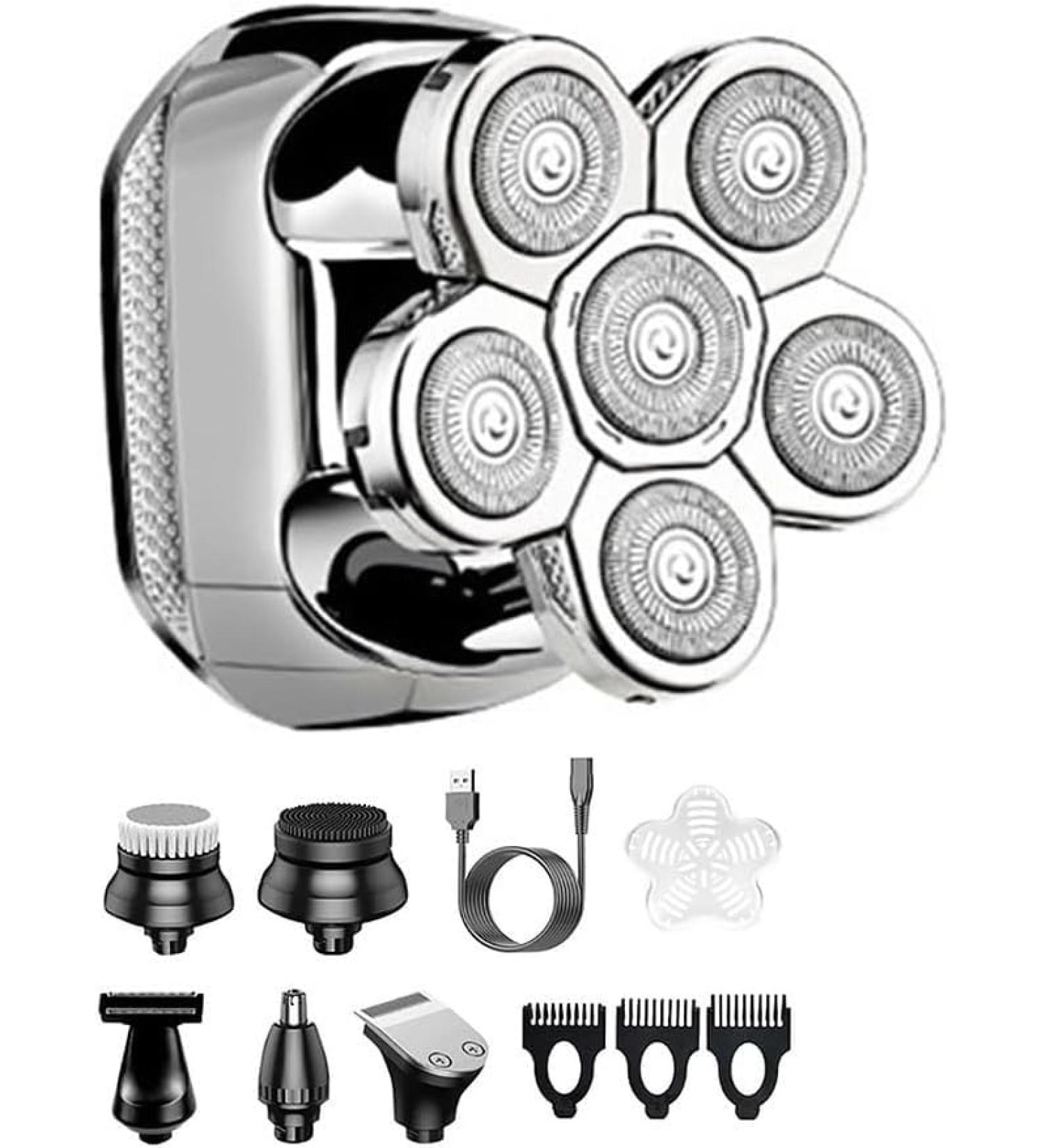 GeRRiT Electric Razor for Men | 5-in-1 Waterproof Bald Head Shaver & Cordless Grooming Kit - Buy Online on SooperMarket.com