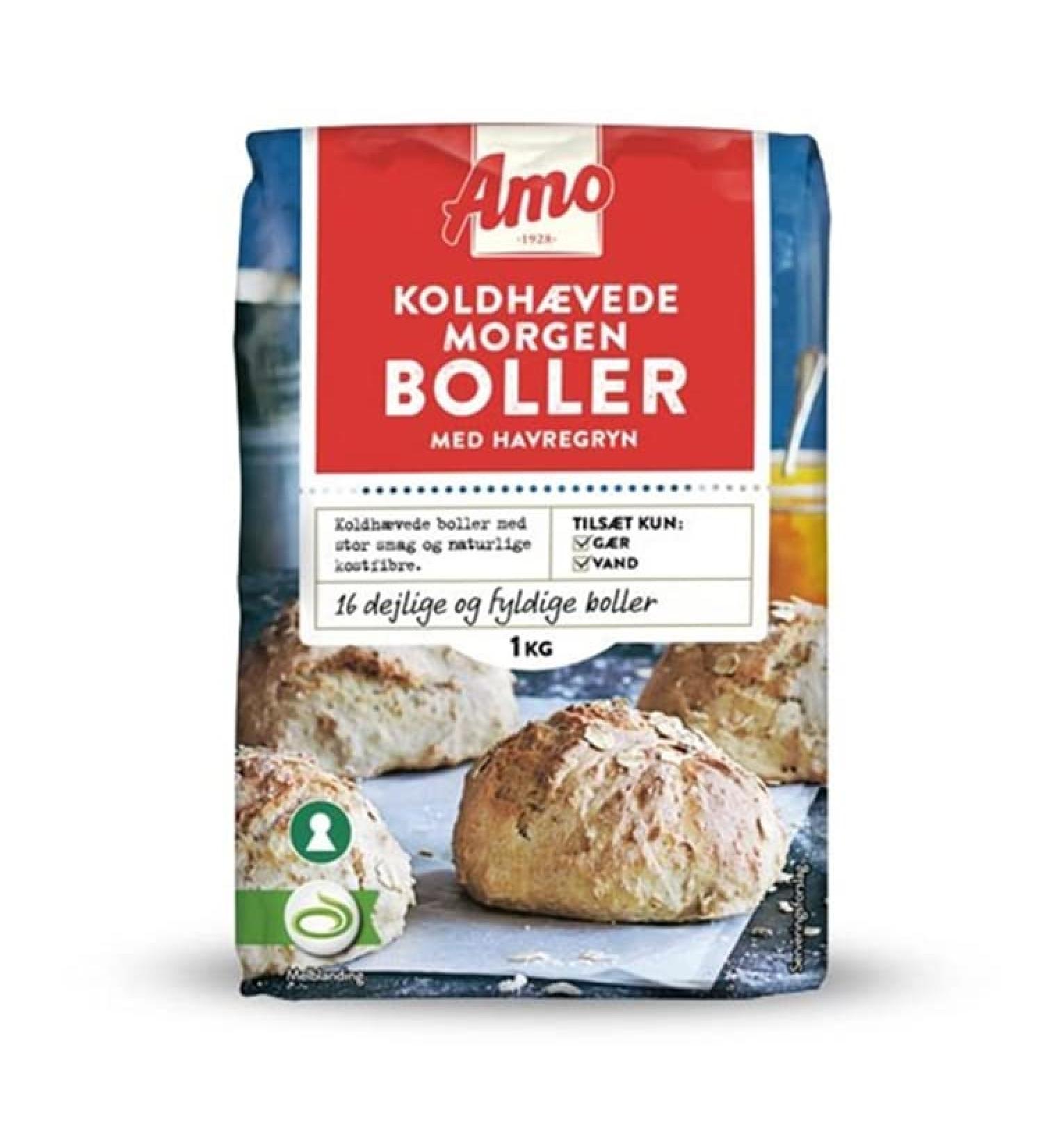 Amo Morgenboller | Cold Rise Breakfast Rolls Mix | Makes 16 Danish Rolls | 1kg