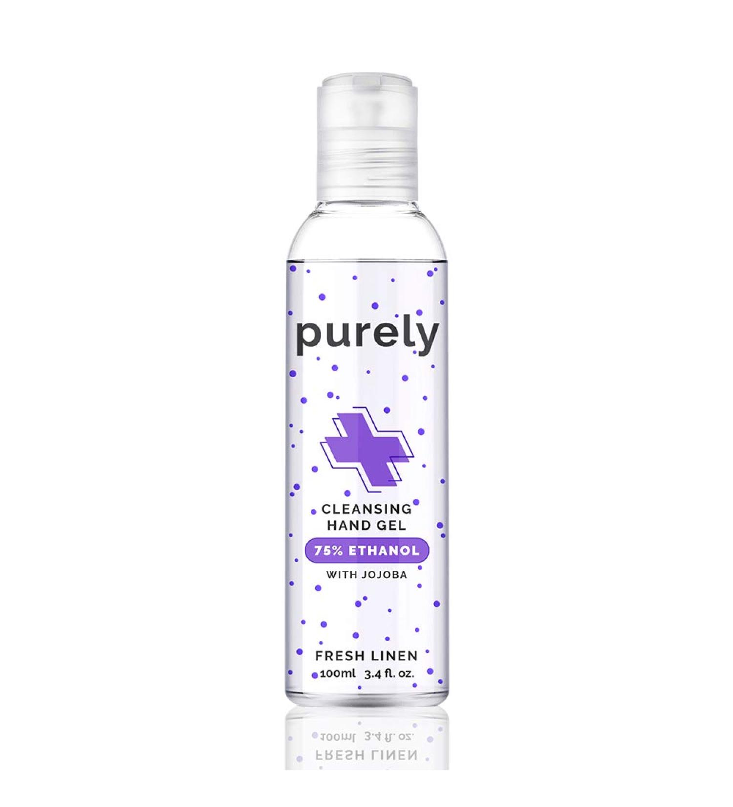 Purely Fresh Linen Vegan Cleansing Hand Gel Infused With Jojoba Beads for Moisturised Skin 100ml - Buy Online on SooperMarket.com