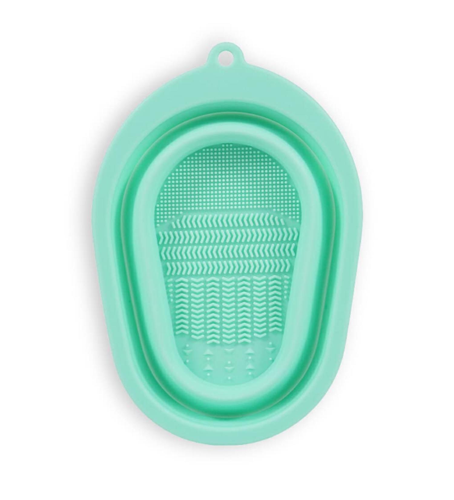 Dajidafu Makeup Brush Cleaning Mat Reusable Folding Cosmetic Tools Washing Pad Portable Eyeliner Applicators Scrubber Household Green - Buy Online on SooperMarket.com