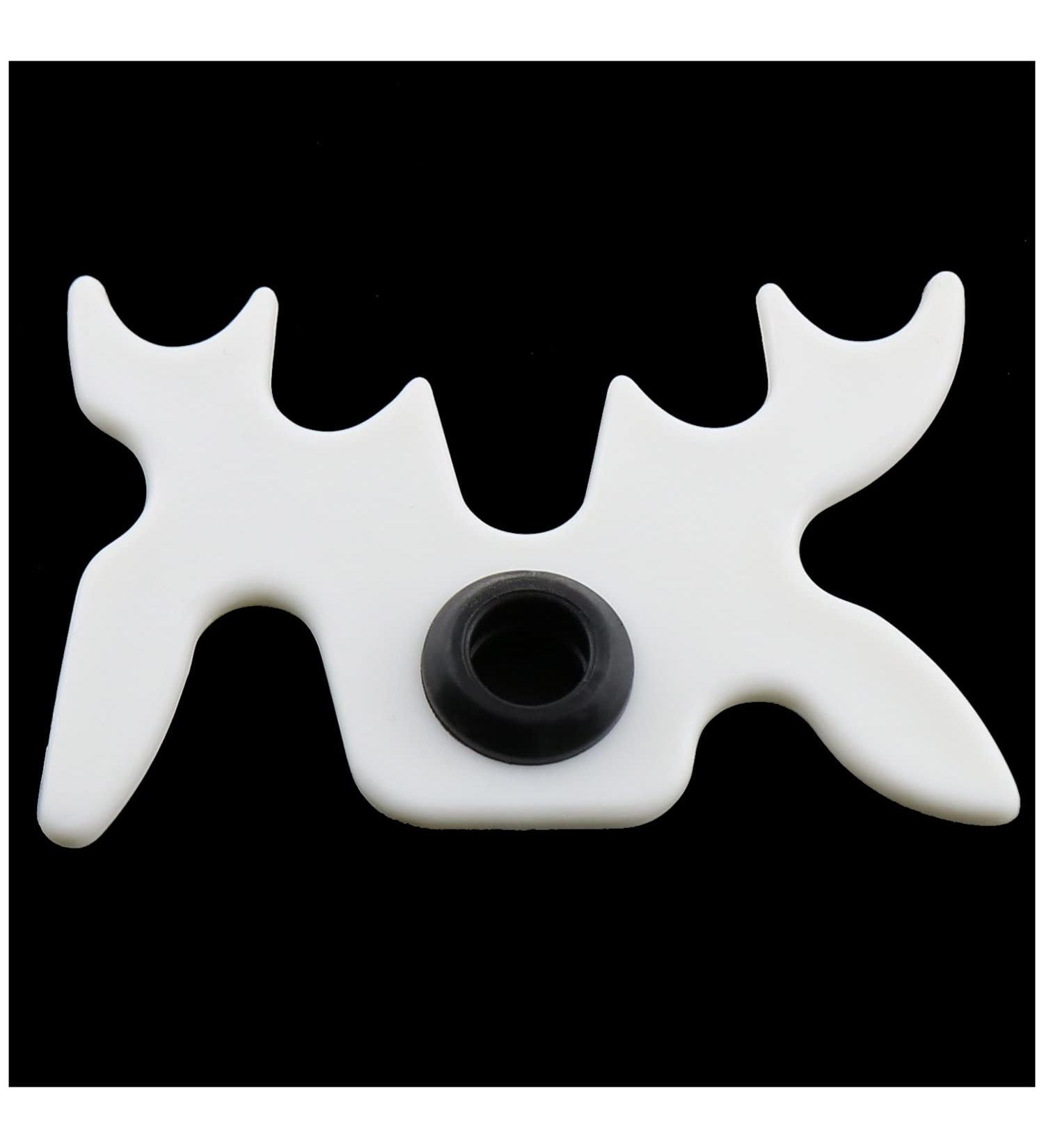White Plastic Moosehead Bridge Head for Billiards Cue Rack - Non-Slip Snooker Pool Cue Rest Holder - Buy Online on SooperMarket.com