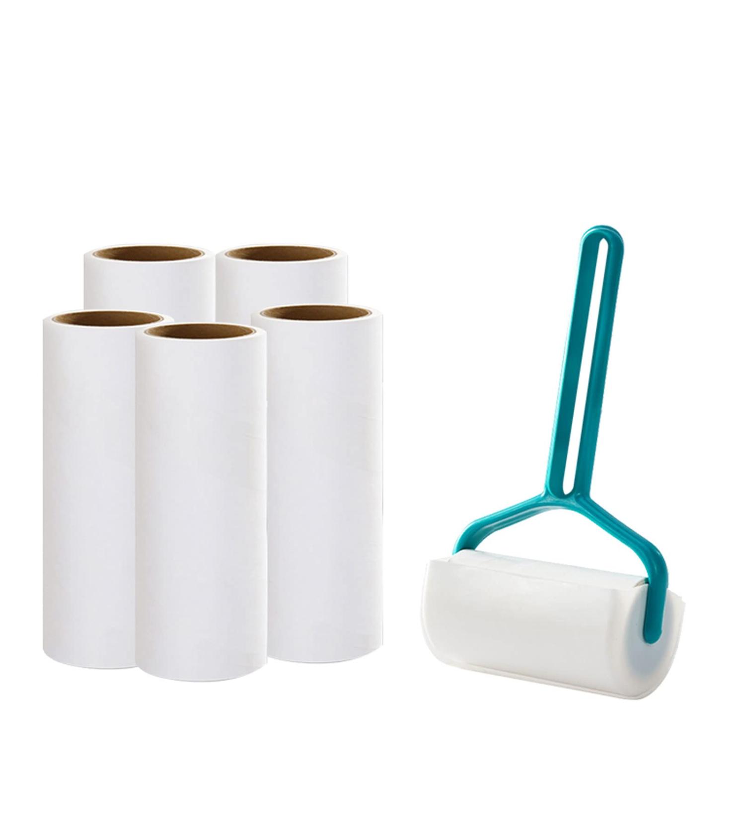 300 Sheets Extra Sticky Lint Roller for Pet Hair - 1 Handle + 5 Refills | Pink Sticky Roller for Car Seat & Fur Removal Tool - Buy Online on SooperMarket.com