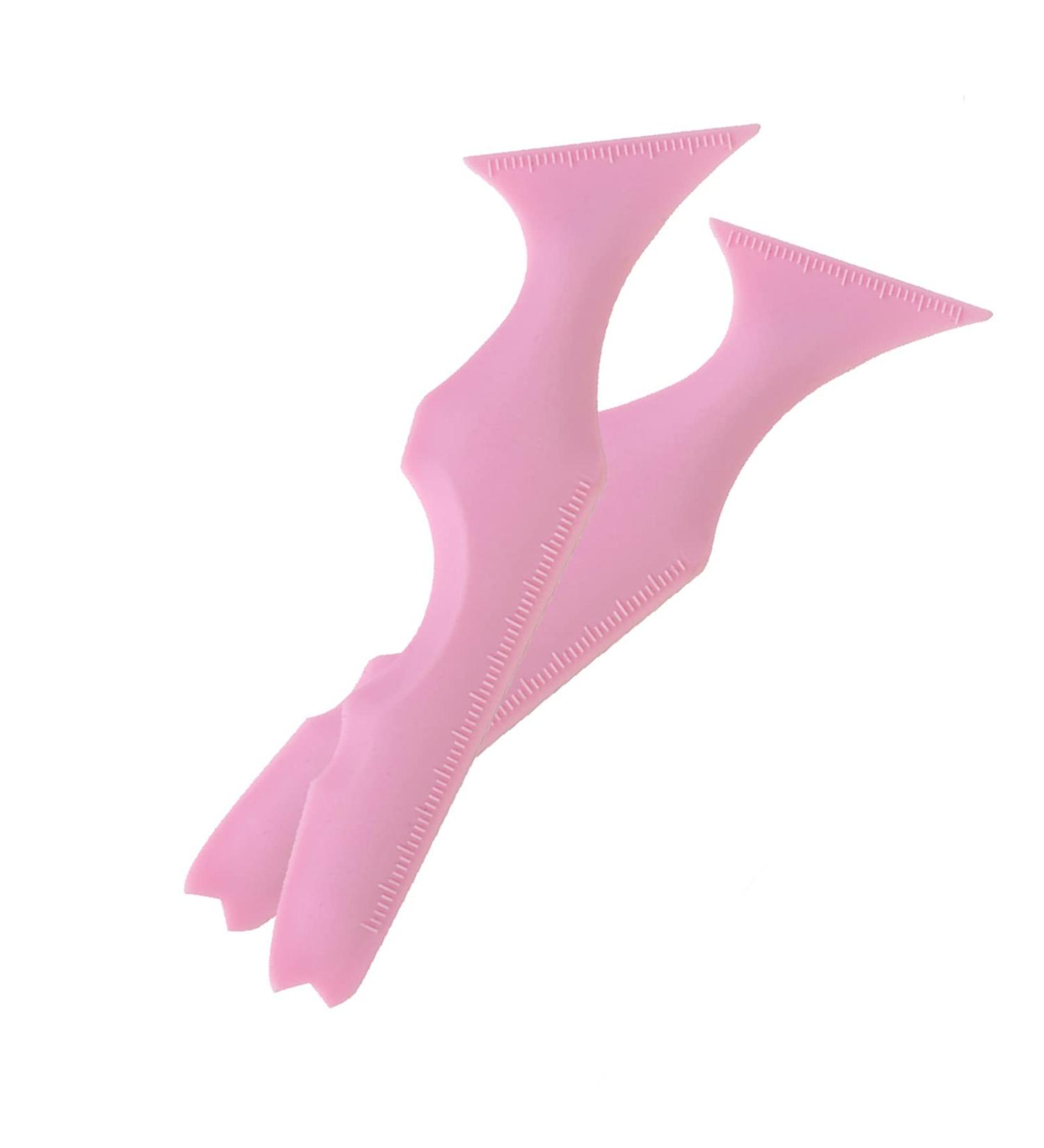 Reusable Silicone Winged Eyeliner Stencils - 5 in 1 Multi-Purpose Makeup Tool for Beginners - Pink - Buy Online on SooperMarket.com