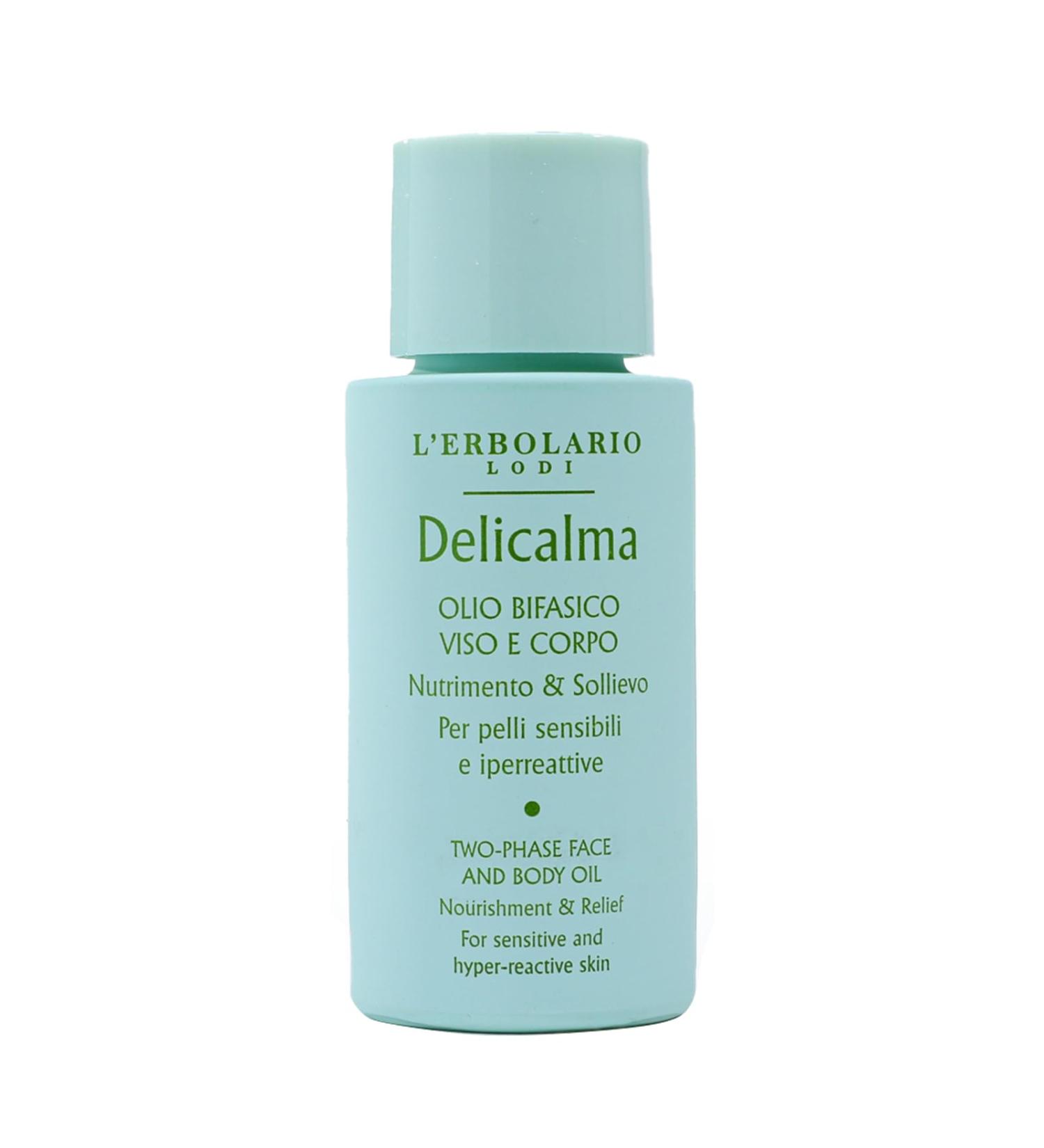 L'Erbolario Delicalma Two-Phase Face & Body Oil | Ginger Extract & Organic Nourishment for Sensitive Skin - 1 Oz - Buy Online on SooperMarket.com