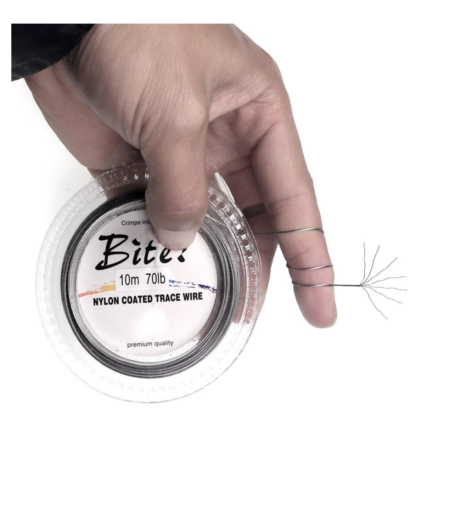 5LB-280LB Stainless Steel Wire Leader Nylon Coated Fishing Leader - 32.8ft, 100LB, 7 Strands, 10pcs Crimp Sleeves - Buy Online on SooperMarket.com