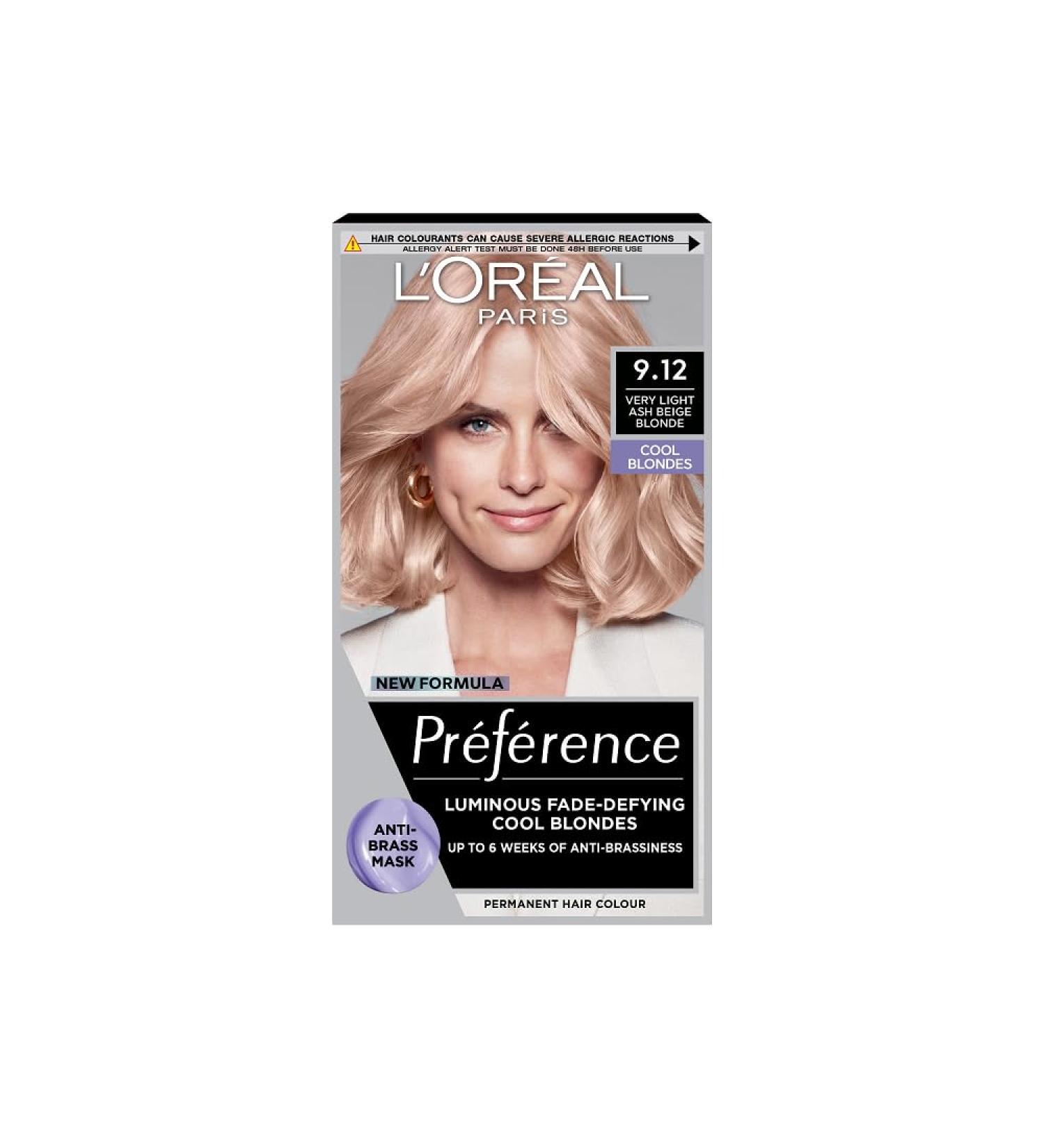 L'Oreal Paris Preference 9.12 Siberia Hair Dye - Long Lasting Permanent Colour - Buy Online on SooperMarket.com