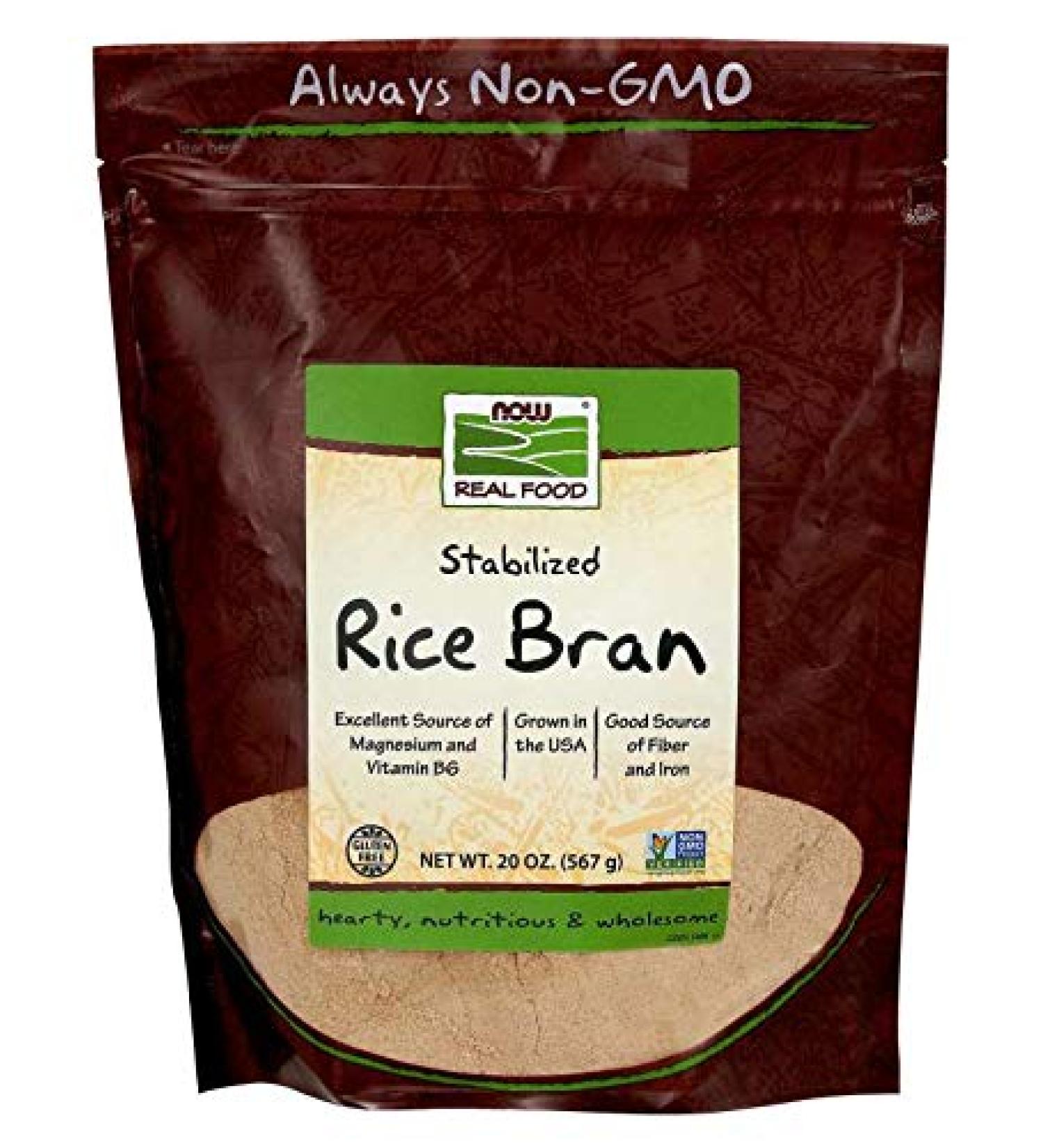 NOW Foods Rice Bran - 20 oz - 2 pk