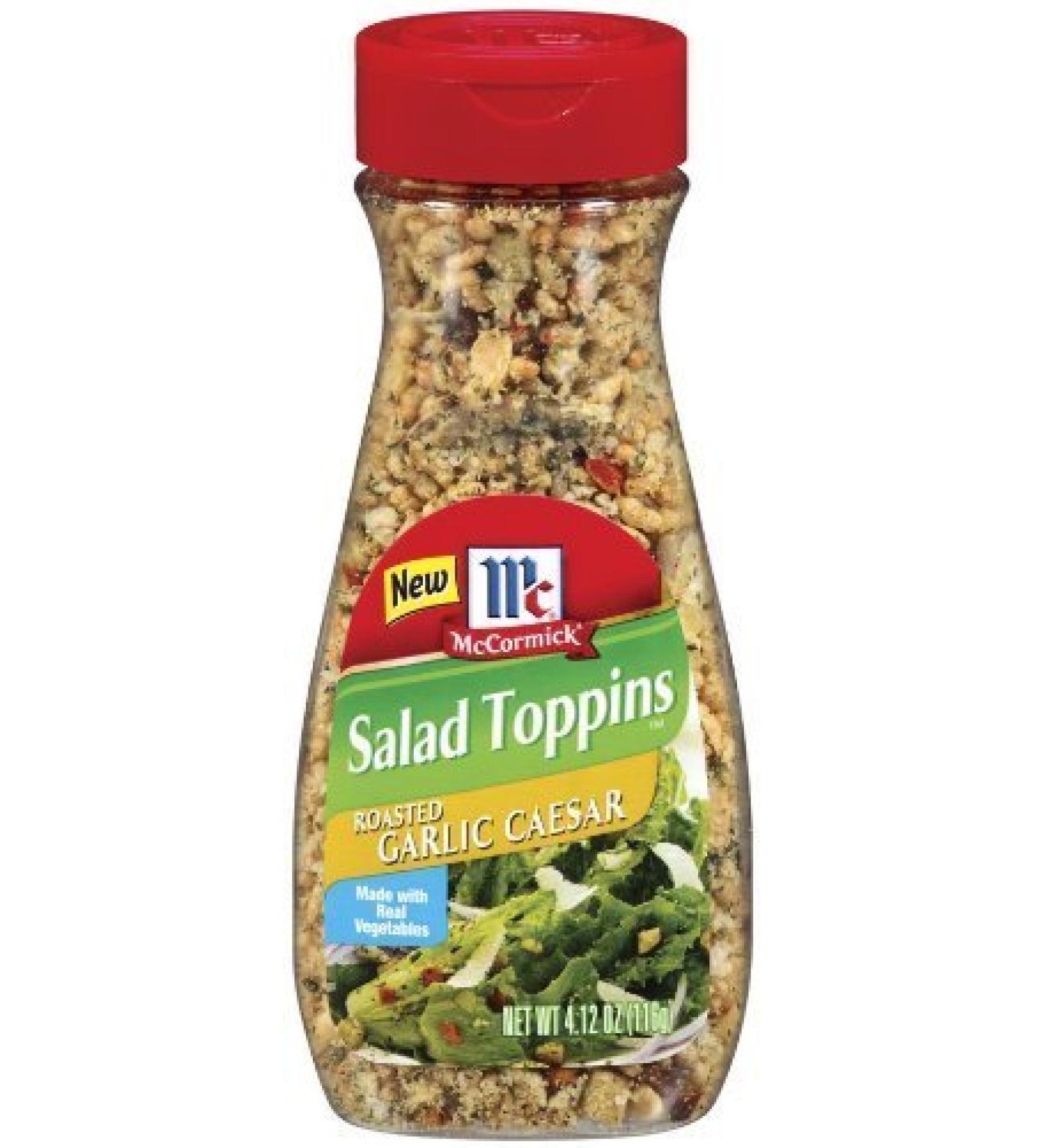 McCormick, Salad Toppins, Roasted Garlic Caesar, 4.12oz Bottle (Pack of 3)