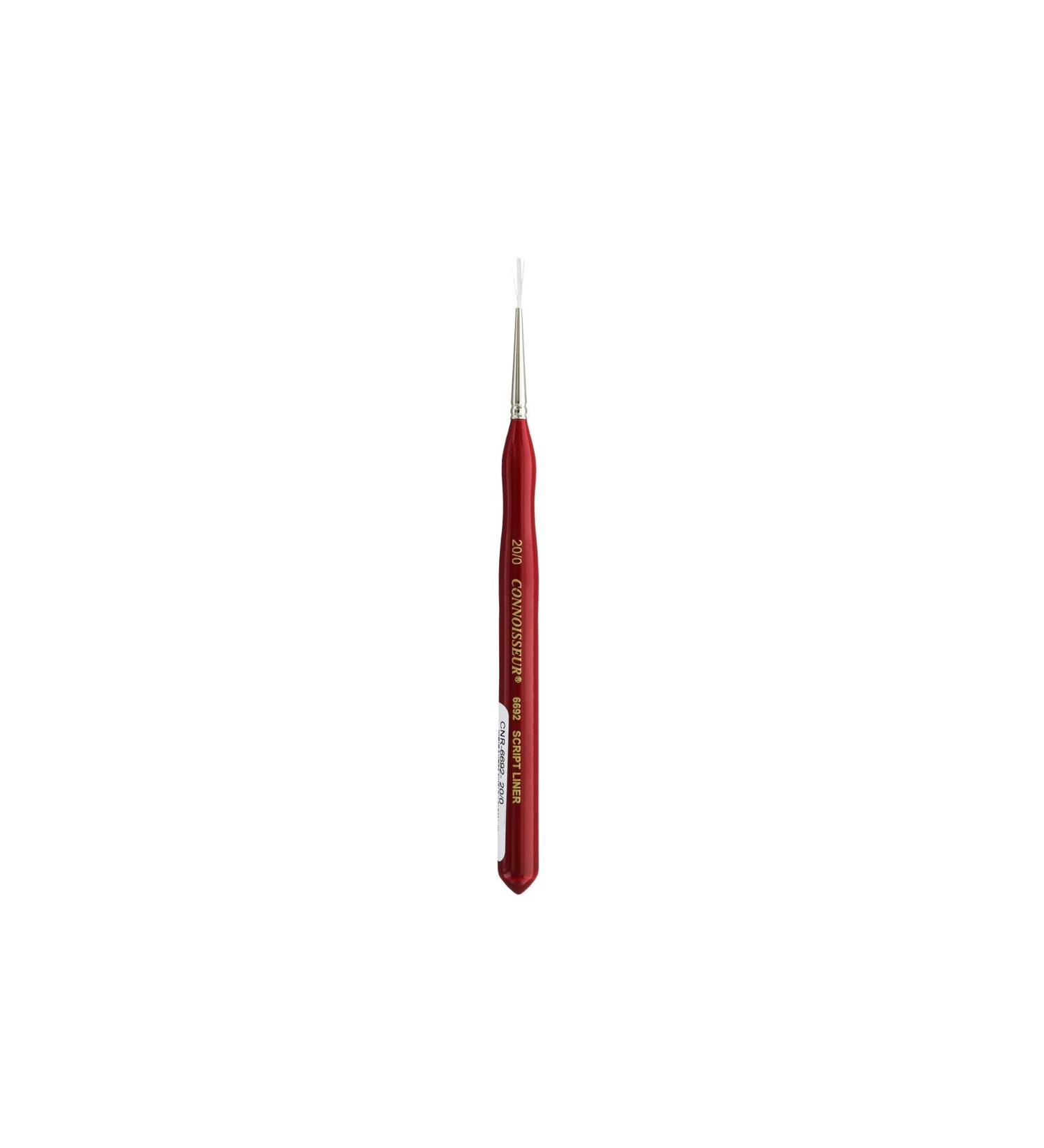 Connoisseur White Taklon Brush Mini Det Script20/0