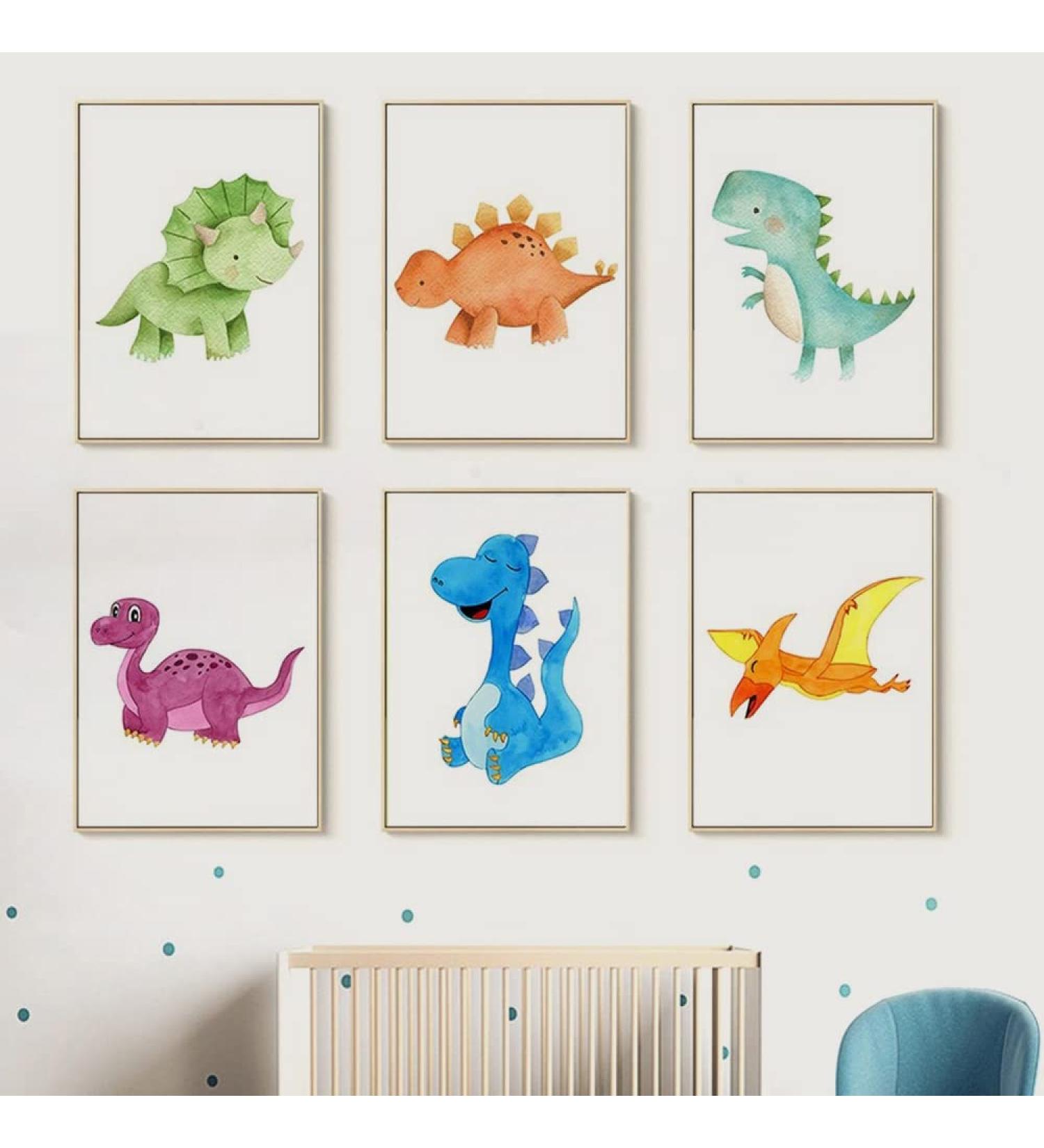 Lulupila Children's Room Decorative Poster Set - Animal Motifs Forest Animals for Boys and Girls - Set of 6 (A4 Size) - Buy Online on SooperMarket.com