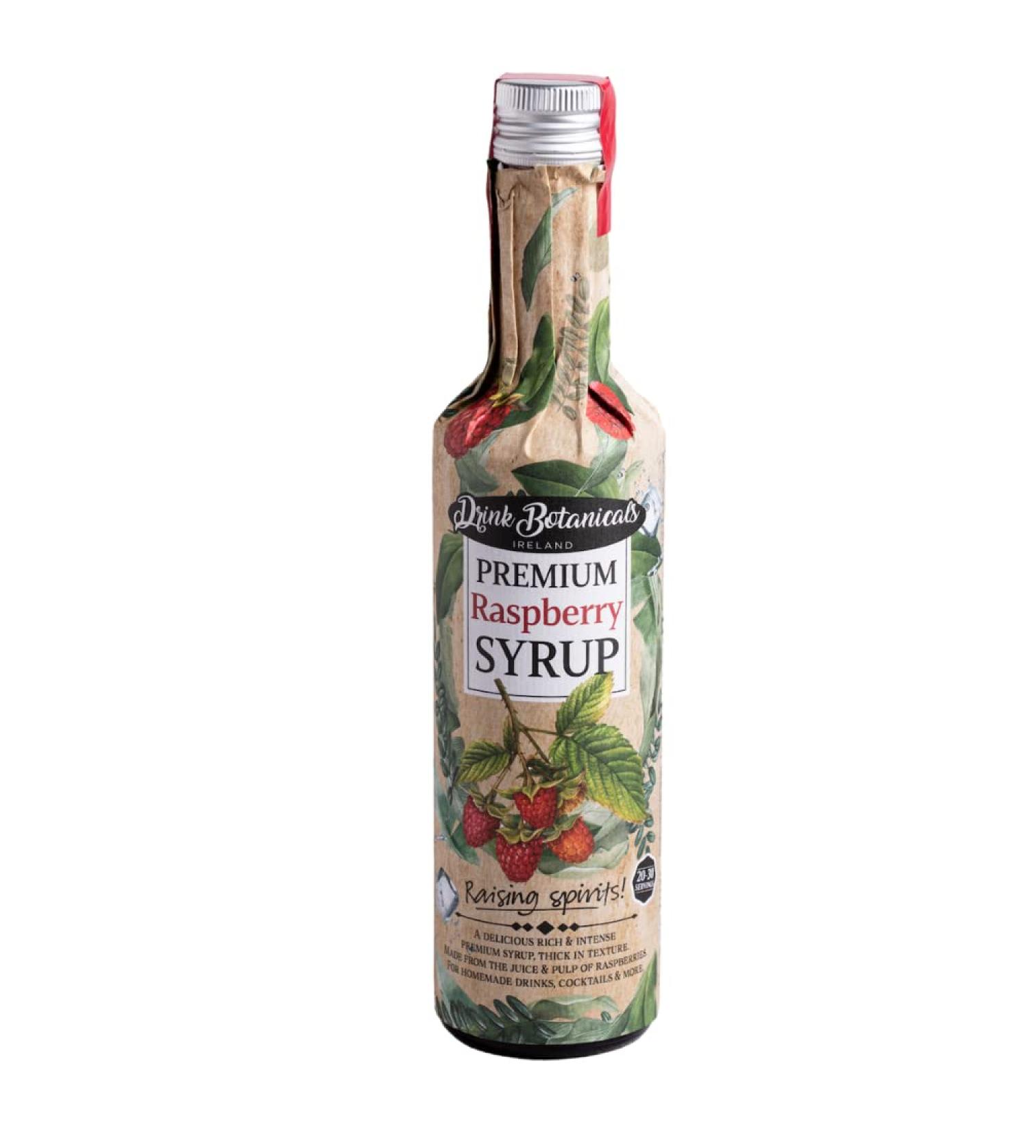 Drink Botanicals Ireland Raspberry Syrup | Made from Raspberry Juice & Pulp| Natural Fruit Content | Flavored Syrup for Beverages | 30 Servings 500ML Glass Bottle - Buy Online on SooperMarket.com