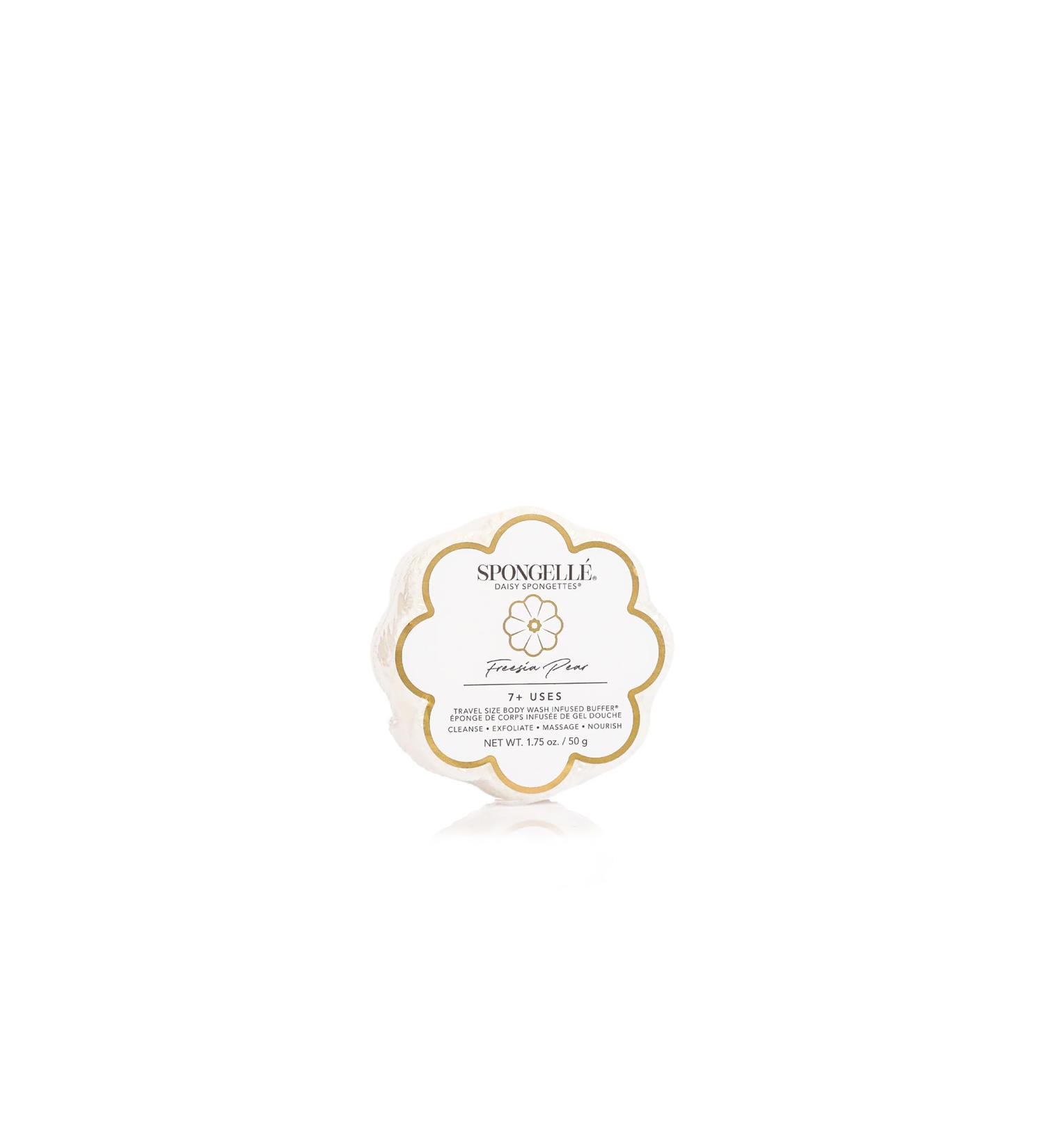 Buy Spongelle Soap Sponge - Daisy Collection | Infused Body Wash Sponge - Freesia Pear 1.75oz - Best Shower Soap for Luxurious Skin - Buy Online on SooperMarket.com