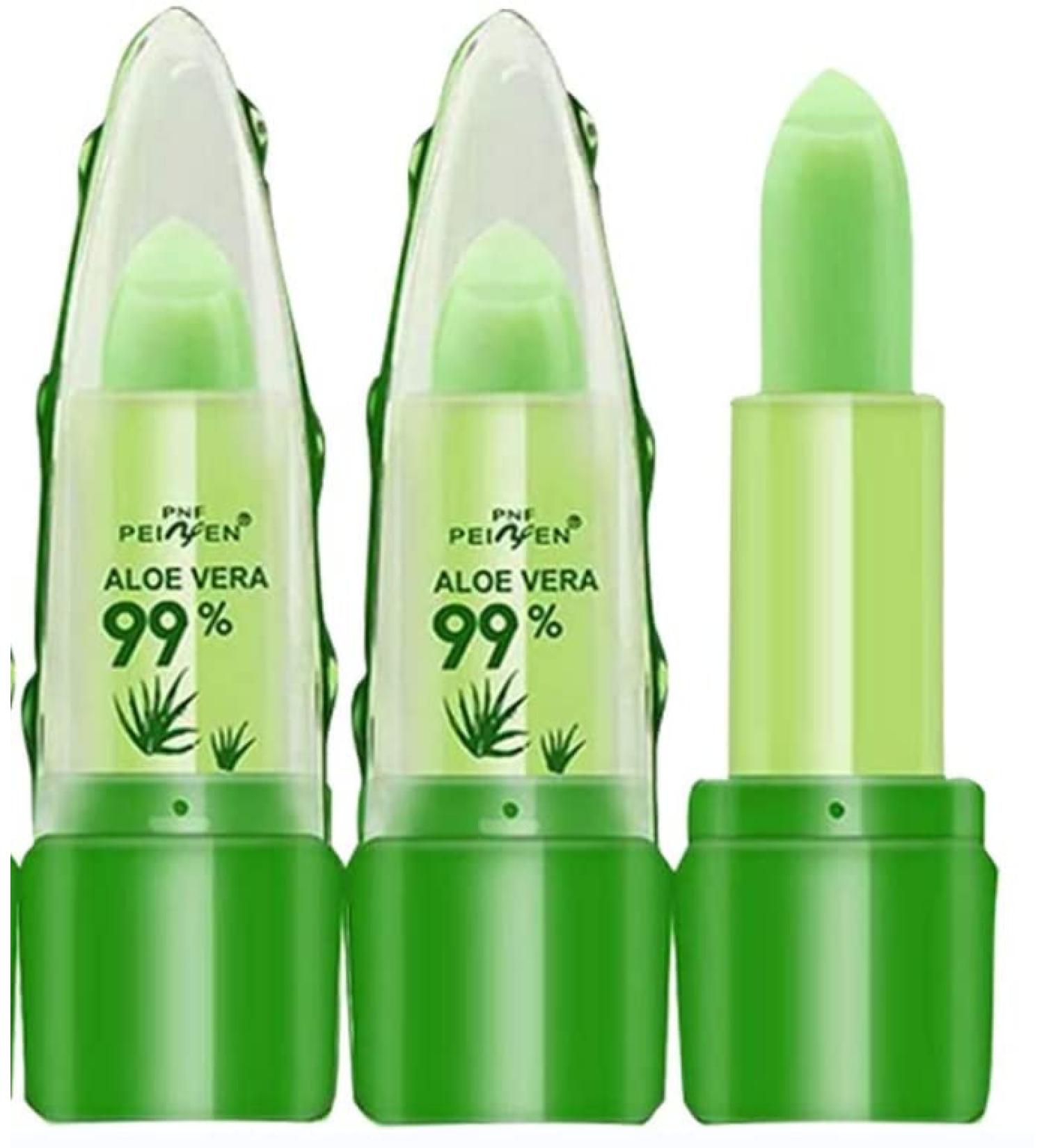 Aloe Vera Lip Balm Magic Colour Changing Lipstick Long Lasting Lip Balm Set Lips Moisturizer Aloe Vera Lip Stick for Women Girls (3 Pack) - Buy Online on SooperMarket.com