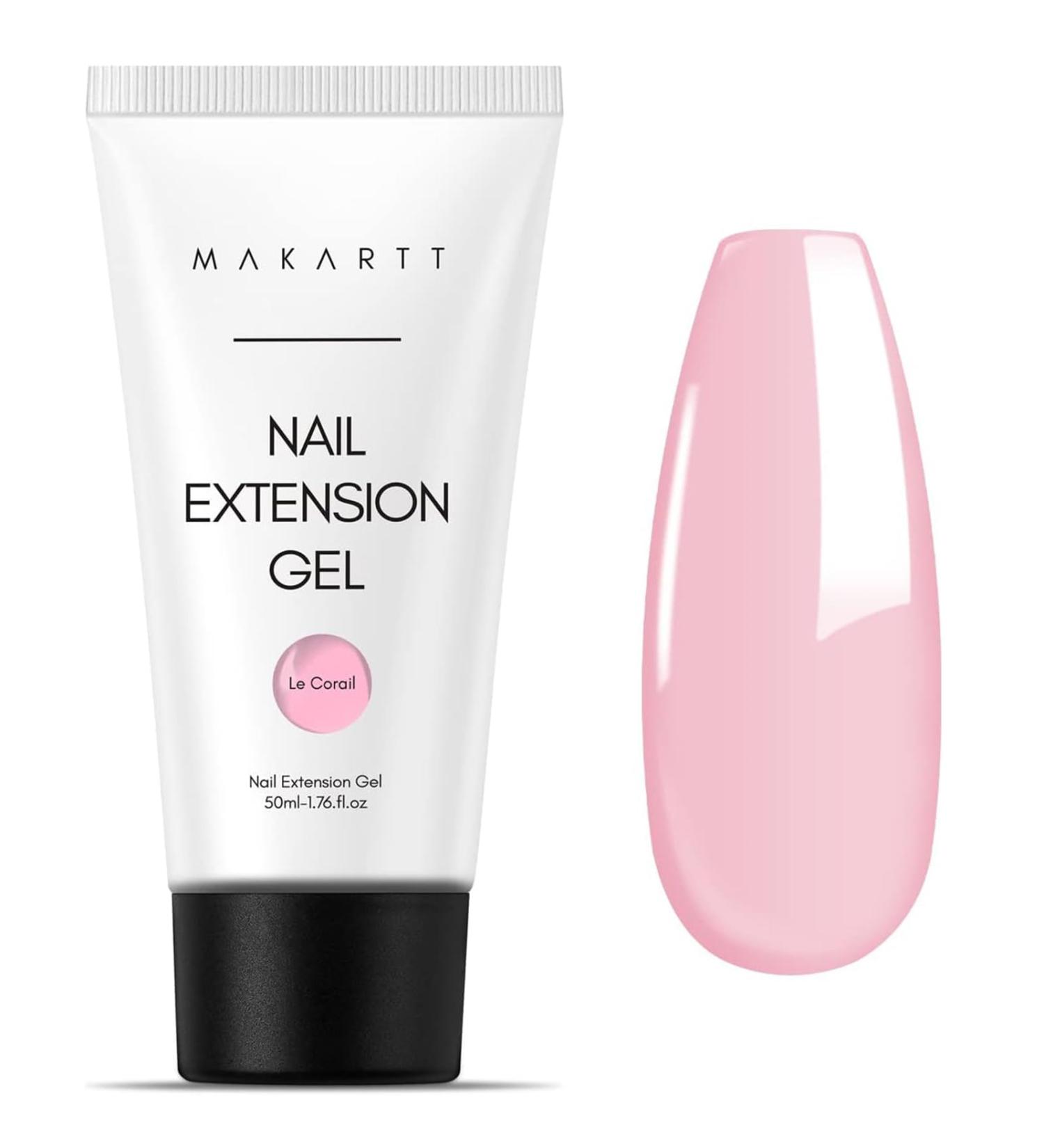 Makartt Poly Nail Gel 50ML Natural Pink Builder Gel Nail Gel Trendy Nail Art Design Nail Extension Gel Salon Nail Easy DIY at Home P-21 - Buy Online on SooperMarket.com