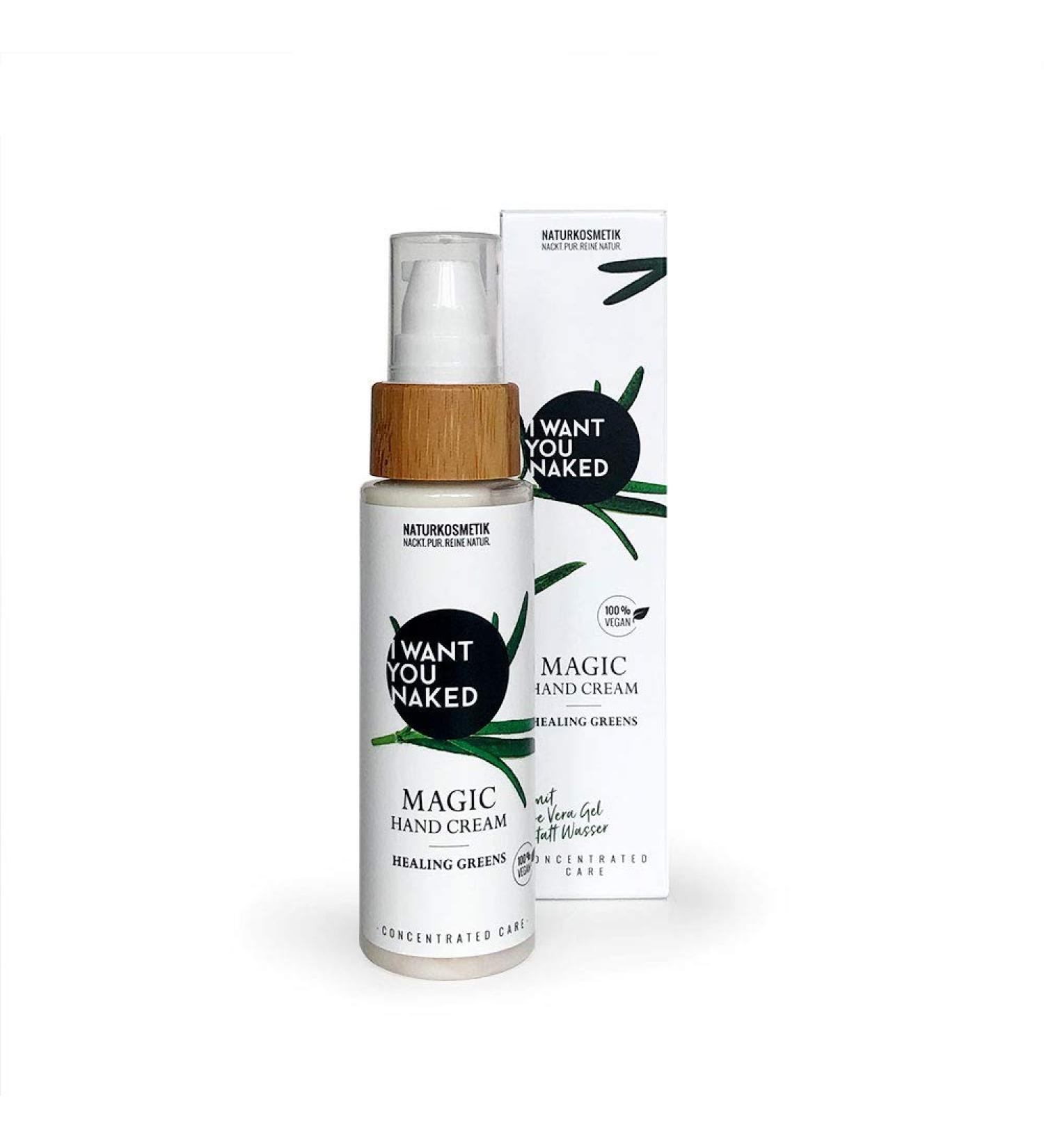 MAGIC HAND CREAM Healing Greens|Intensively nourishing light hand cream with aloe vera gel & rosemary. Without water