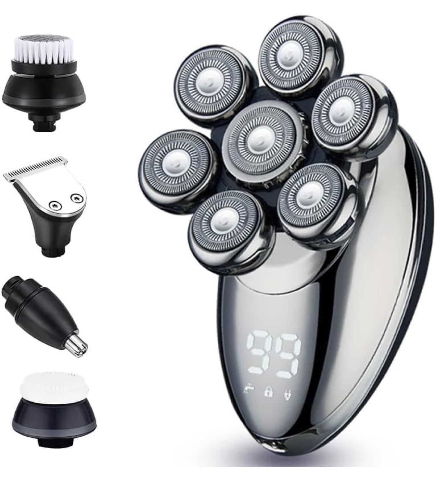 GeRRiT 5-in-1 Electric Razor for Men | 7D Floating Cutter Head USB Rechargeable Rotary Shaver & Grooming Kit - International Shipping Available - Buy Online on SooperMarket.com