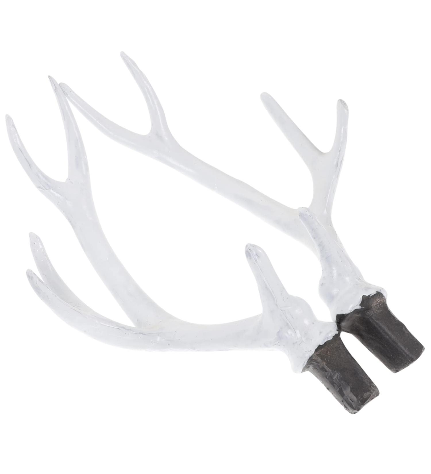ABOOFAN 2 Pairs Christmas Flocked Antlers Hair Clips Headbands Handmade Diy Materials Headdress Diy Parts Diy Simulated Antlers Diy Deer Horn Hair Accessories White Artificial Flocking - Buy Online on SooperMarket.com