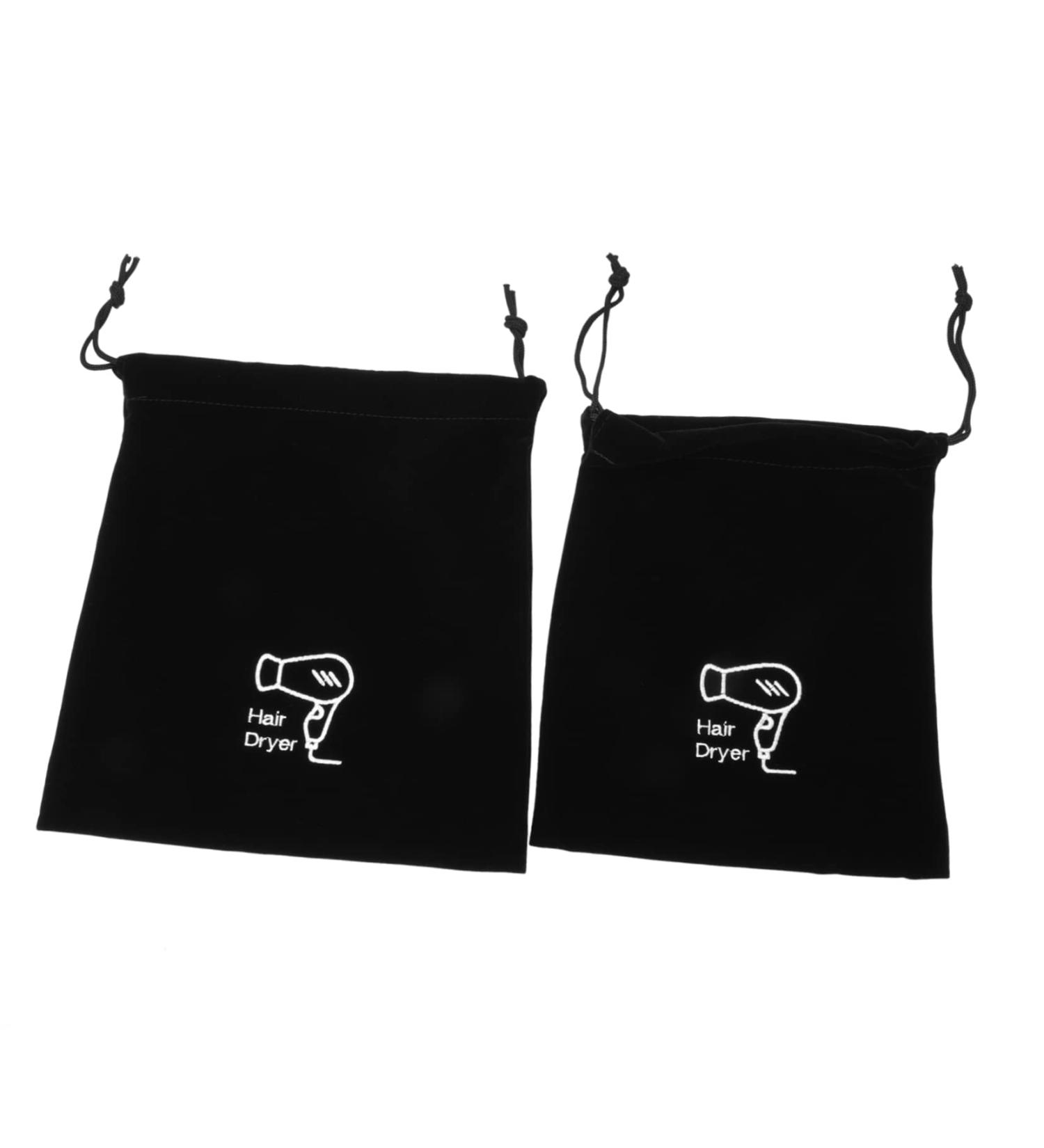 MUSISALY 2pcs Storage Bag Practical Storage Pouch Drawstring Closure Cover Toiletry Organizer Black Velvet - Buy Online on SooperMarket.com