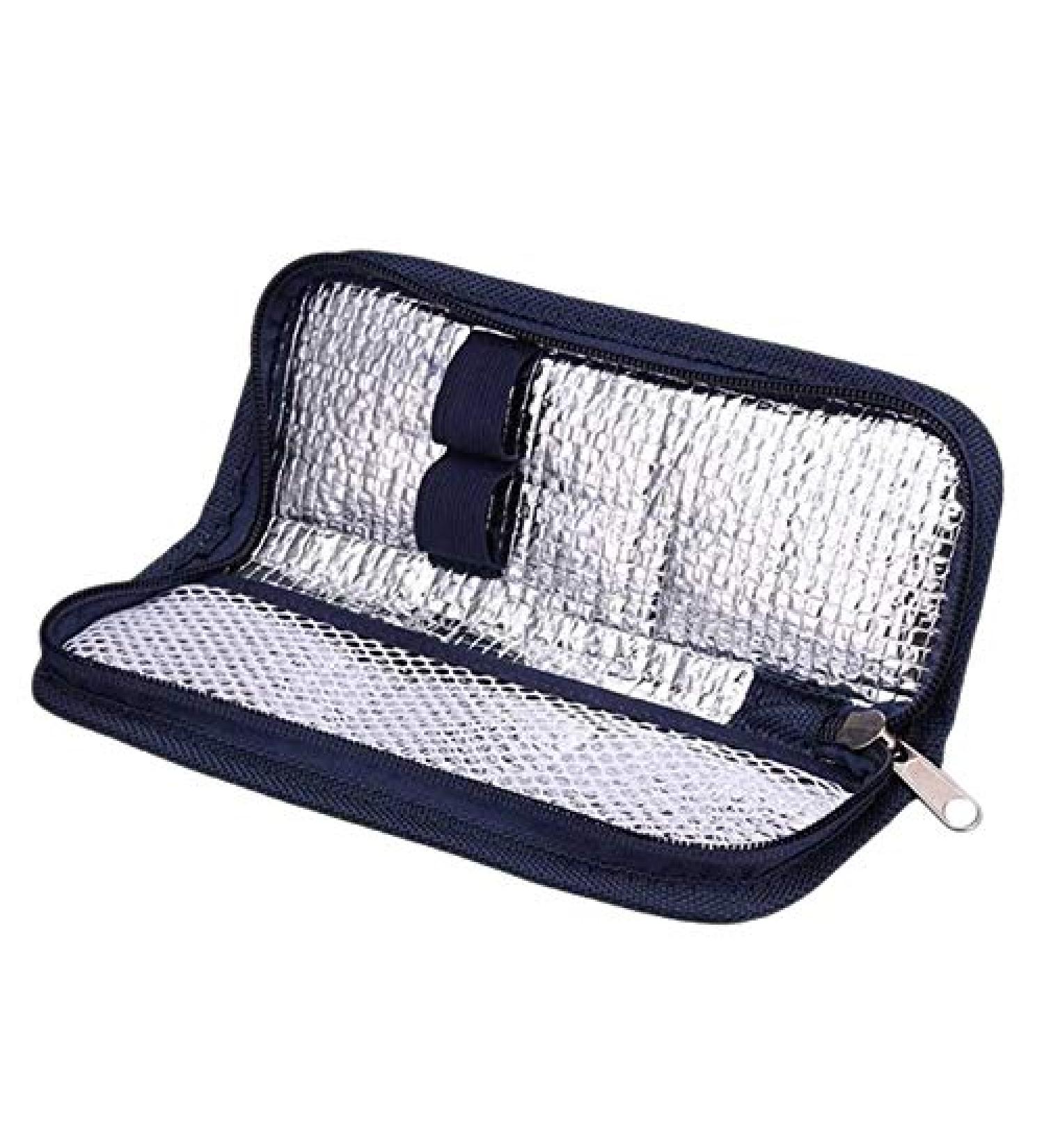 RETYLY Insulin Travel Case Diabetic Medication Organizer Bag Navy Blue - Buy Online on SooperMarket.com
