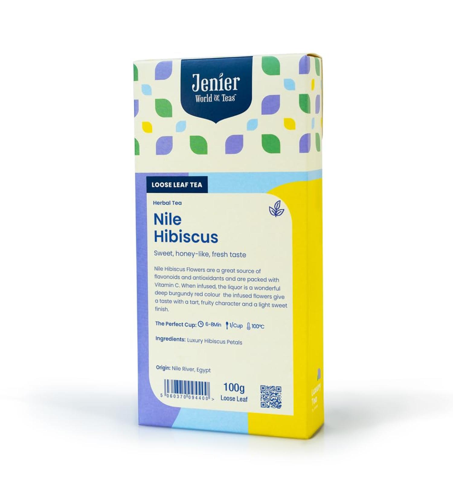 Nile Dried Hibiscus Flowers - Pieces (5-10mm) - 100g Loose Leaf Tea