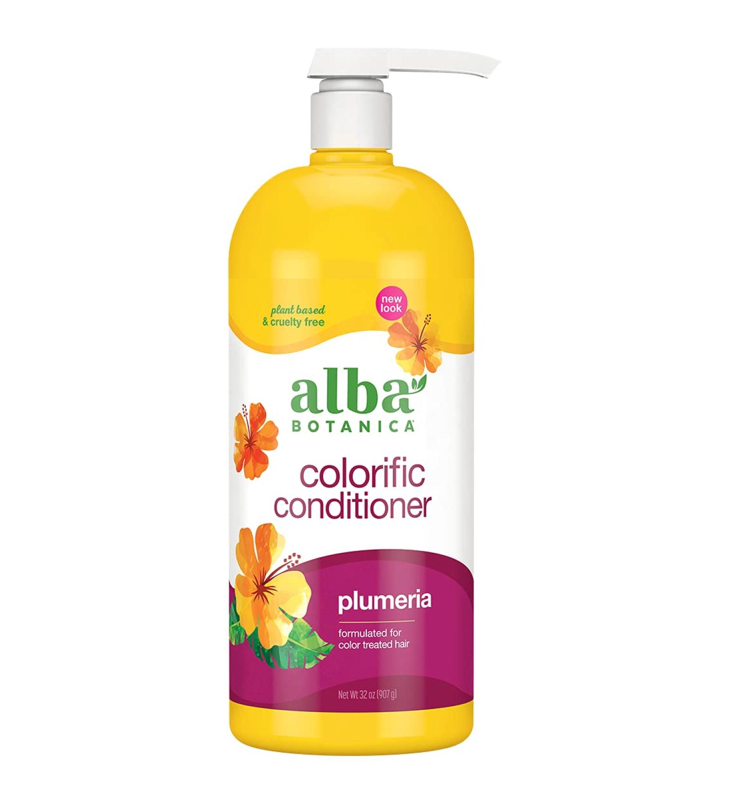 Alba Botanica Colorific Conditioner Plumeria 32 oz - Nourishing Hair Care for Vibrant Color (1 Pack) - Buy Online on SooperMarket.com