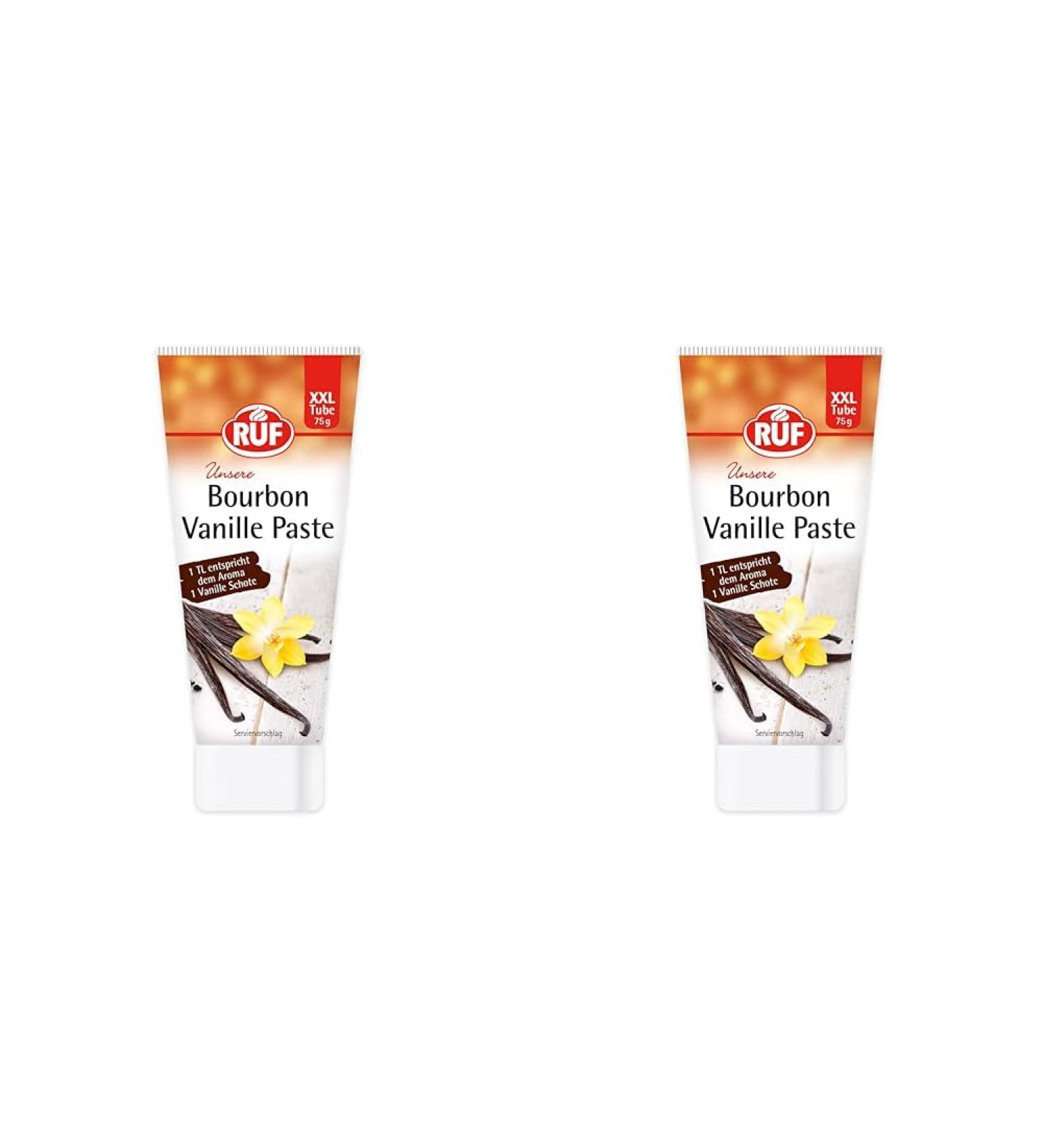 Buy Real Bourbon Vanilla Paste - Gluten-Free & Vegan | Ideal for Cakes Tarts & Desserts - 75g Tube (Pack of 2) - Buy Online on SooperMarket.com