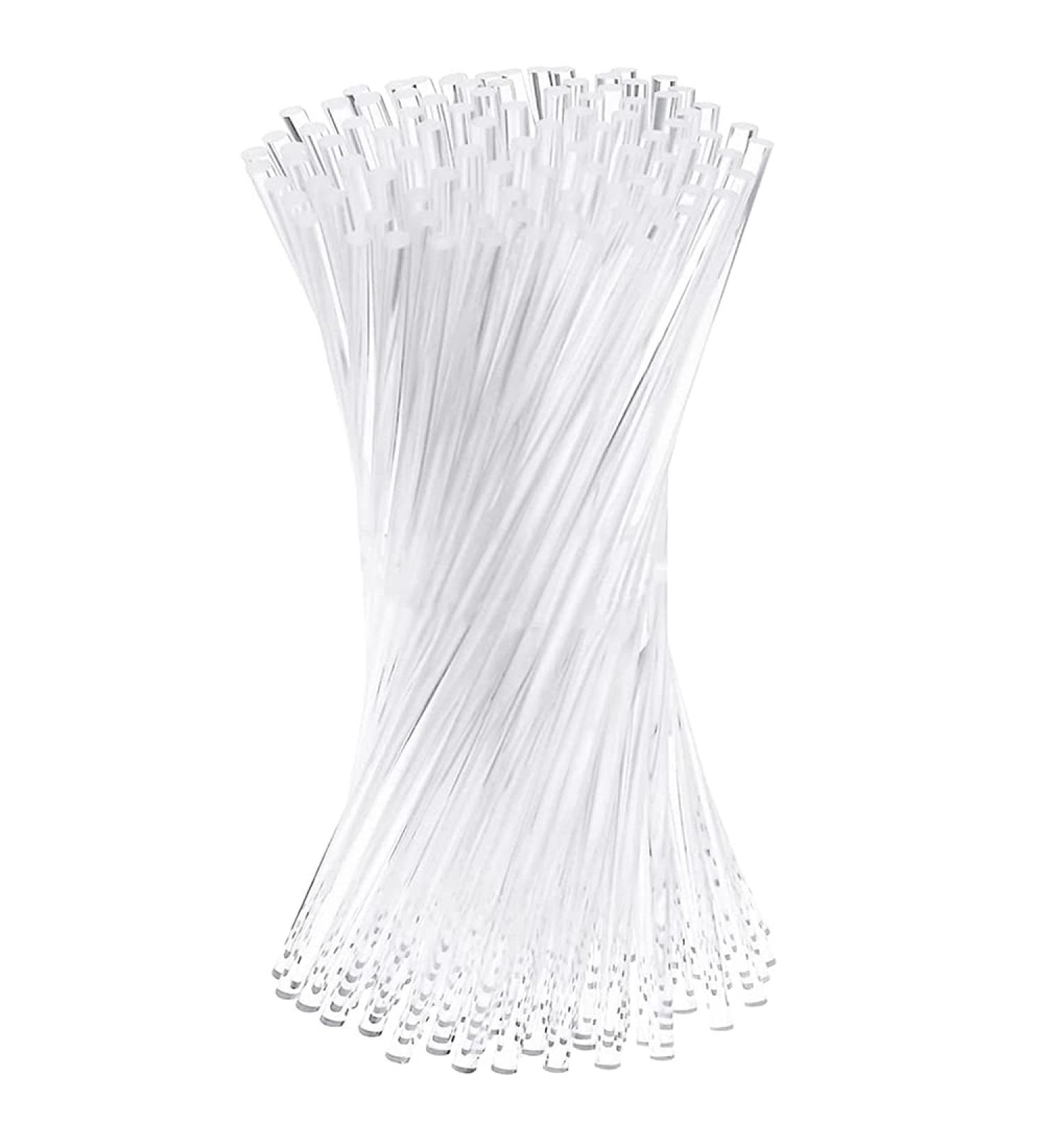 Fayme 100 Pieces 6 Inch Acrylic Lollipop Sticks Clear Reusable Acrylic Rods for Making Lollipops Cake Pops Candies Chocolates - Buy Online on SooperMarket.com