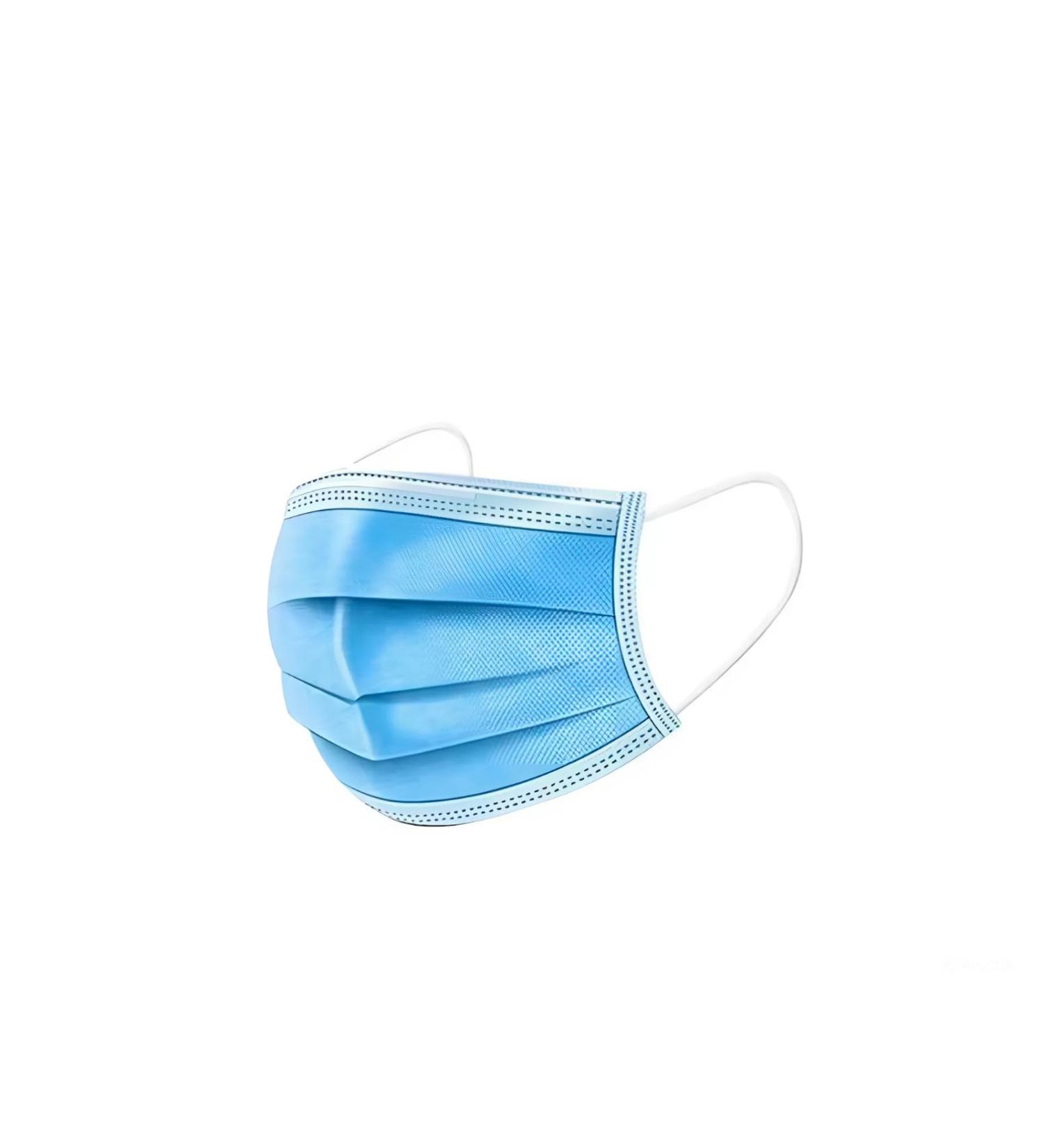 Buy 50 Pcs Disposable Blue Face Masks - 3-Ply Protective Comfortable & Breathable for Adults - Ideal for Dust & Daily Use - Buy Online on SooperMarket.com