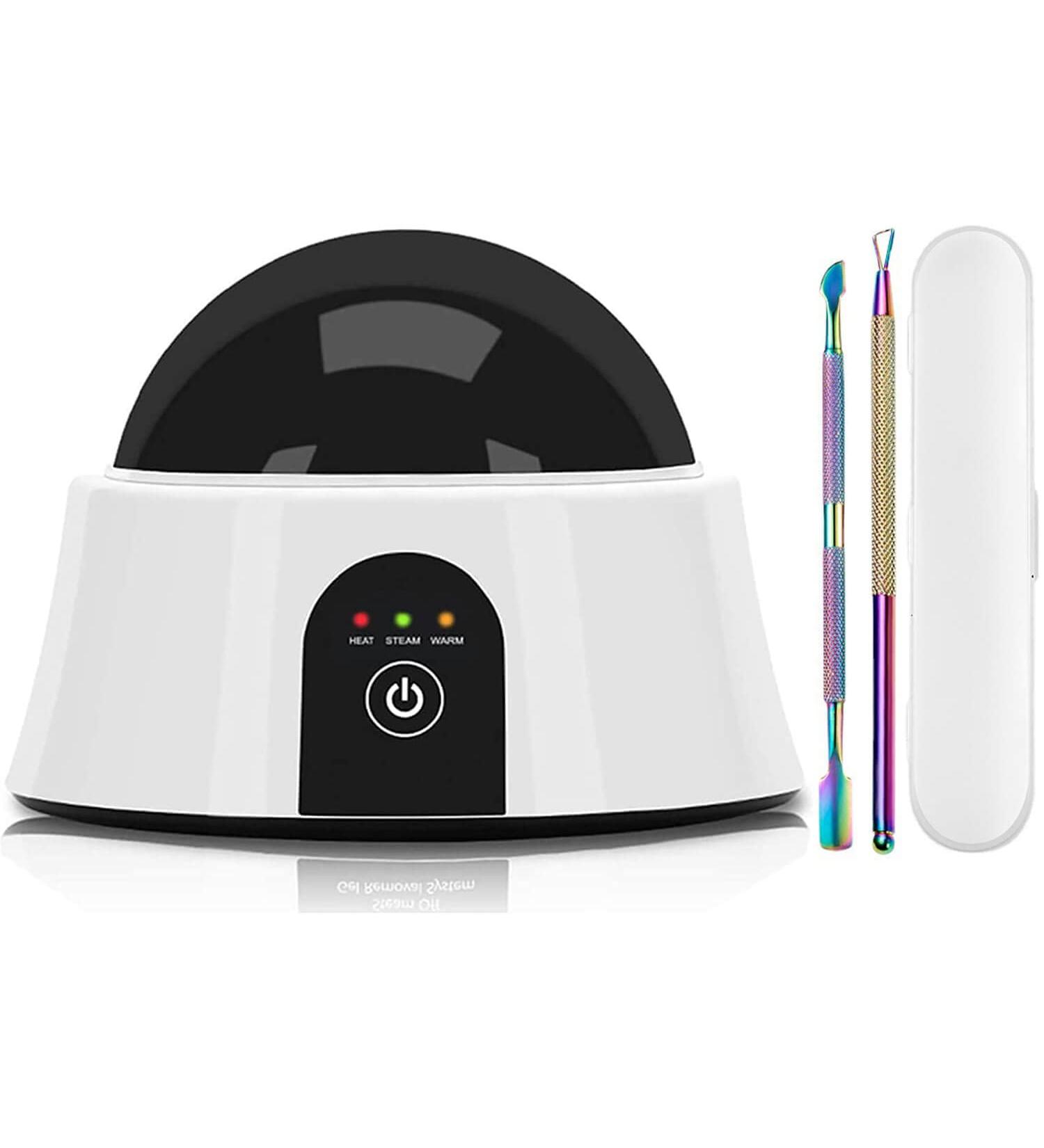 Upgraded Gel Nail Steamer & Polish Remover Machine with Cuticle Tools - Fast & Easy Removal - Buy Online on SooperMarket.com